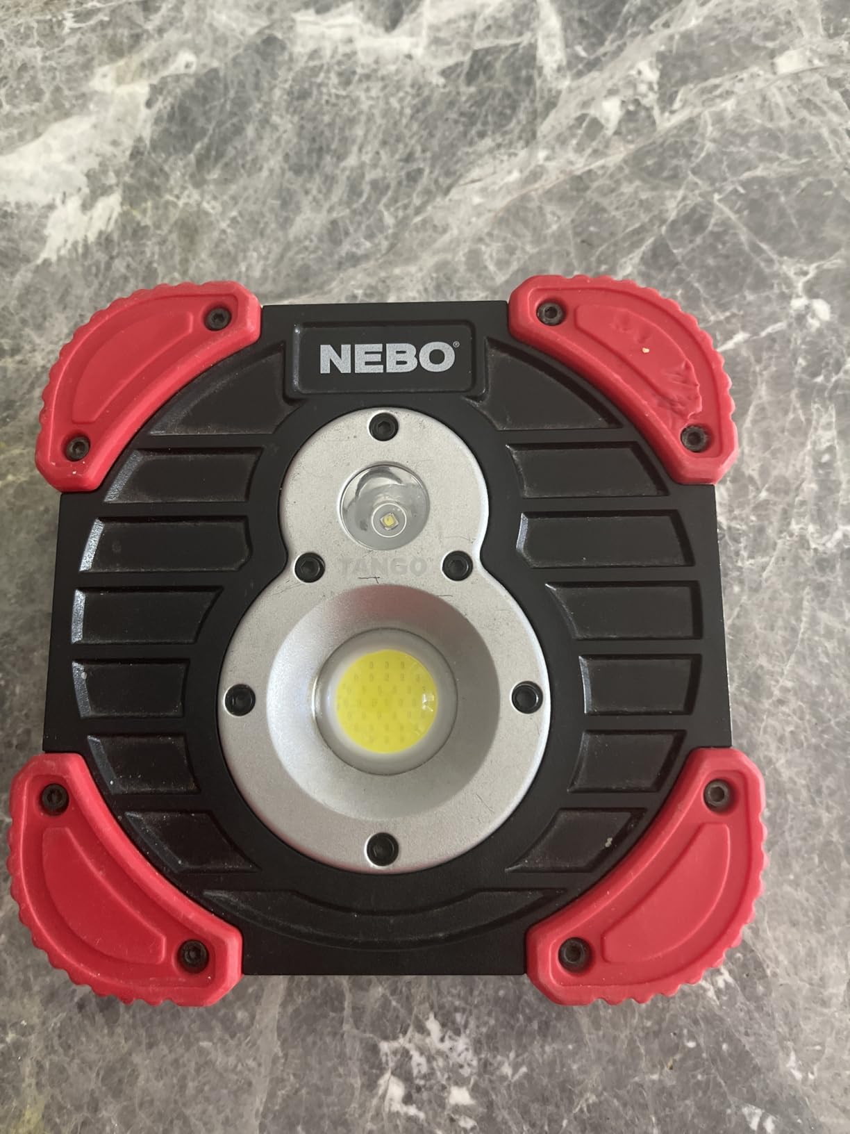 NEBO OMNI 2K Rechargeable Work Light | 2000 Lumens COB, 6 Light Modes, Rotating Magnetic Handles, Built-In Power Bank, Water Resistant, Portable Camping Lantern, Includes USB-C Charging Cable customer photo 1