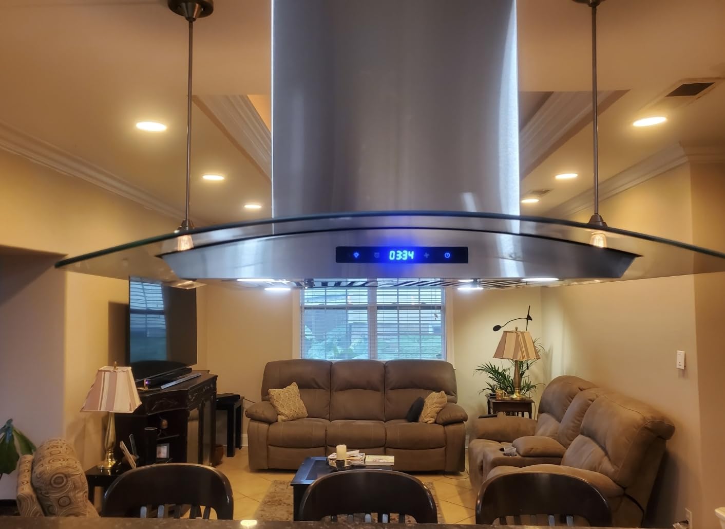 FIREGAS Island Range Hood 30 inch, 700 CFM Ceiling Mount Kitchen Vent Hood customer photo 1