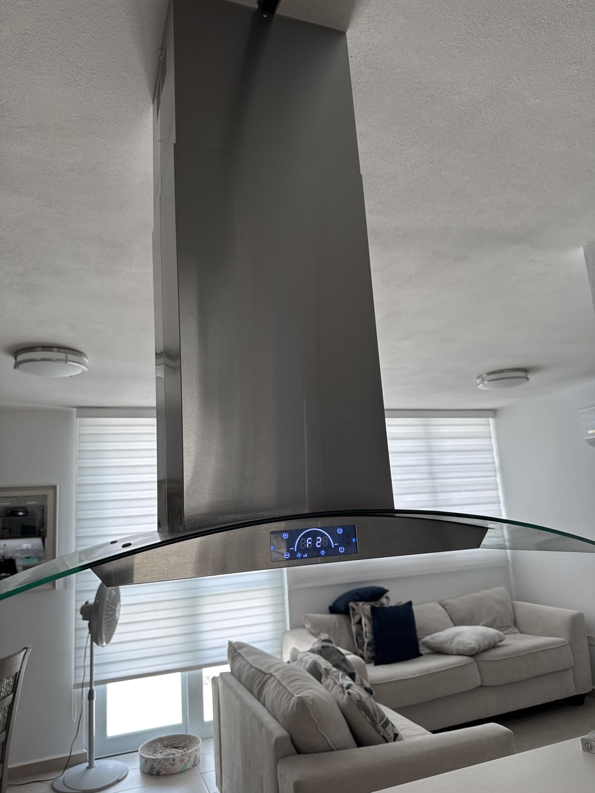 FIREGAS Island Range Hood 30 inch, 700 CFM Ceiling Mount Kitchen Vent Hood customer photo 2