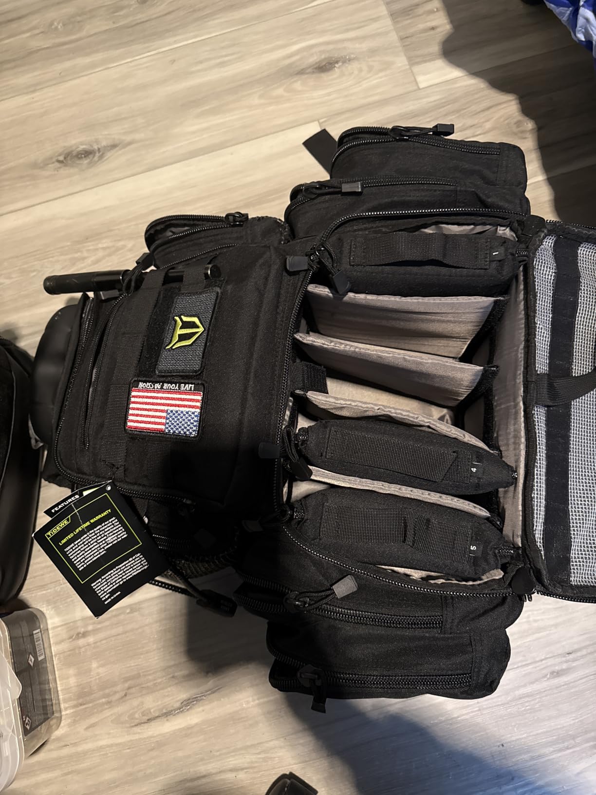 TIDEWE Tactical Range Backpack for Handguns, Gun Range Bag, Khaki customer photo 2