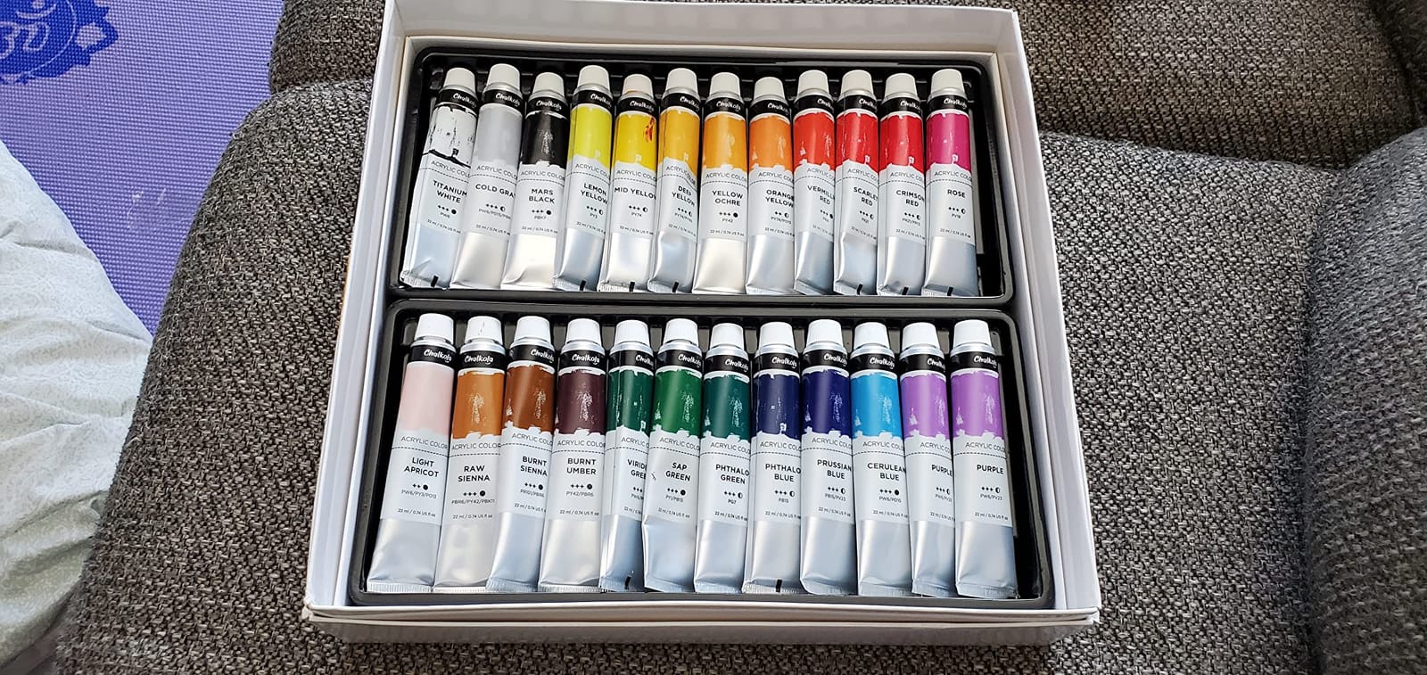 Chalkola 40 Acrylic Paint Set for Adults with 24 Acrylic Paints Kit (22ml) customer photo 2
