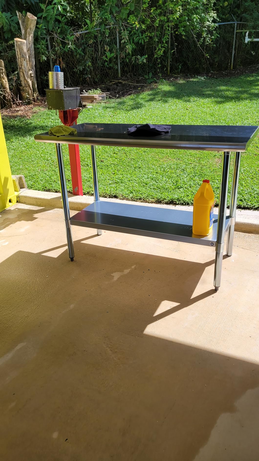 ROCKPOINT Stainless Steel Table for Prep & Work 24x48 Inches, NSF Metal Commercial Kitchen Heavy Duty Table with Adjustable Under Shelf and Table Foot for Restaurant, Home and Hotel customer photo 2