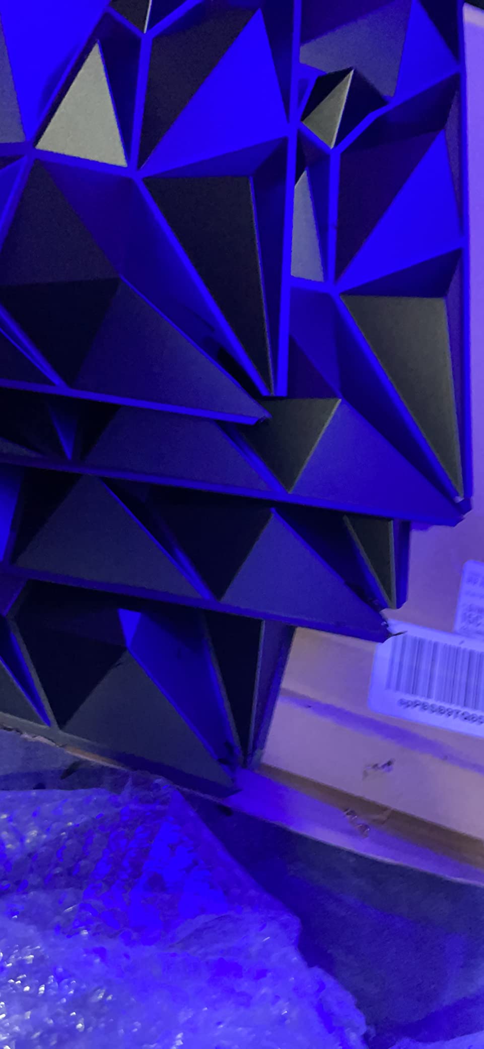 TroyStudio Acoustic Sound Diffuser Panels, 19.7 X 19.7 X 1 inches 12 Pcs White PVC Plastic 3D Wall Panel, Recording Studio Acoustical Treatment Diffusion panel, Art Decorative Ceiling Tiles customer photo 1