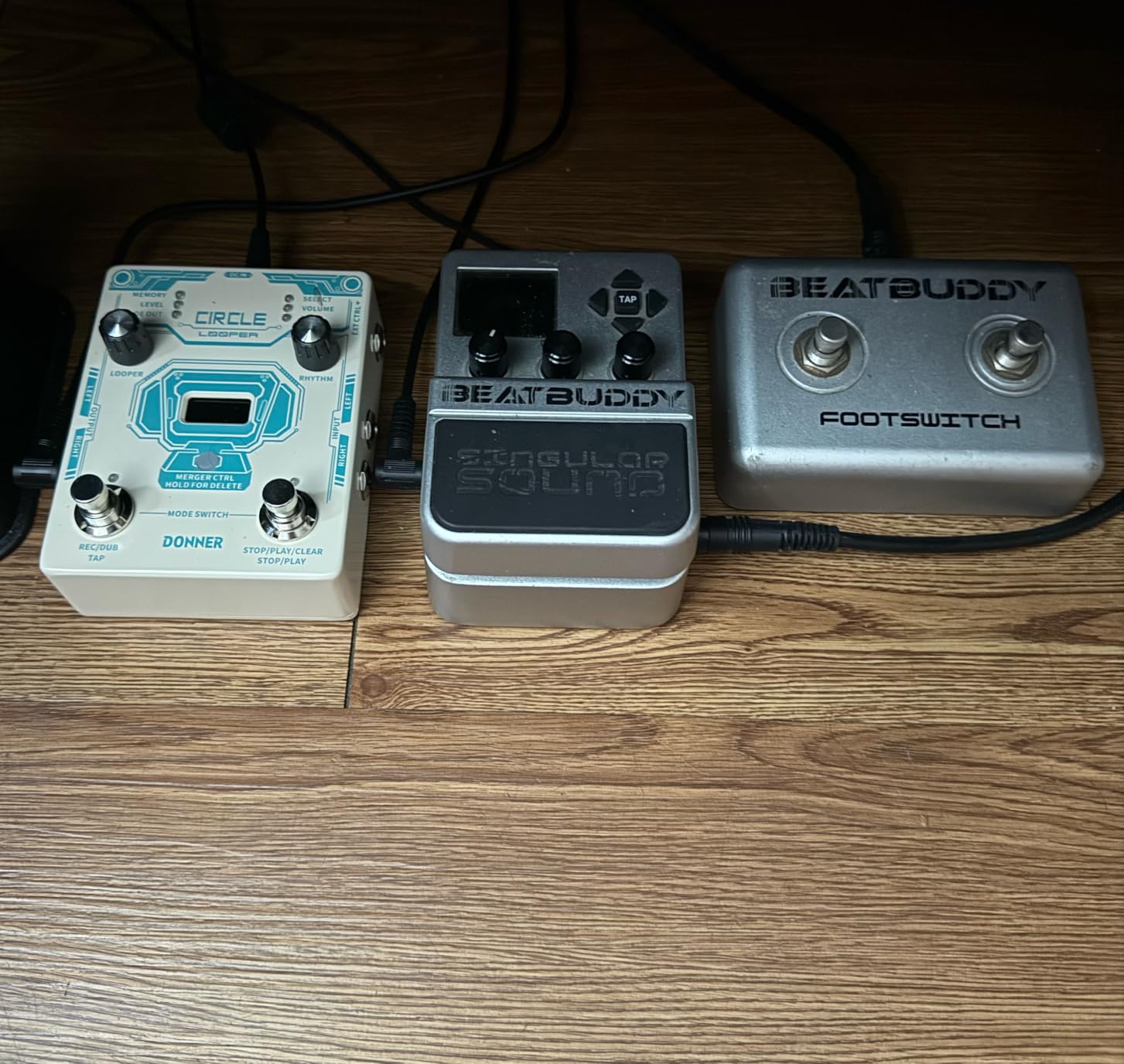 Donner Circle Looper Pedal Drum Machine, 2 in 1 Drum Looper Stereo Guitar Loop Pedals, 40 Slots 160 mins Loop with 110 Drum Grooves, Tap Tempo, Fade Out customer photo 2
