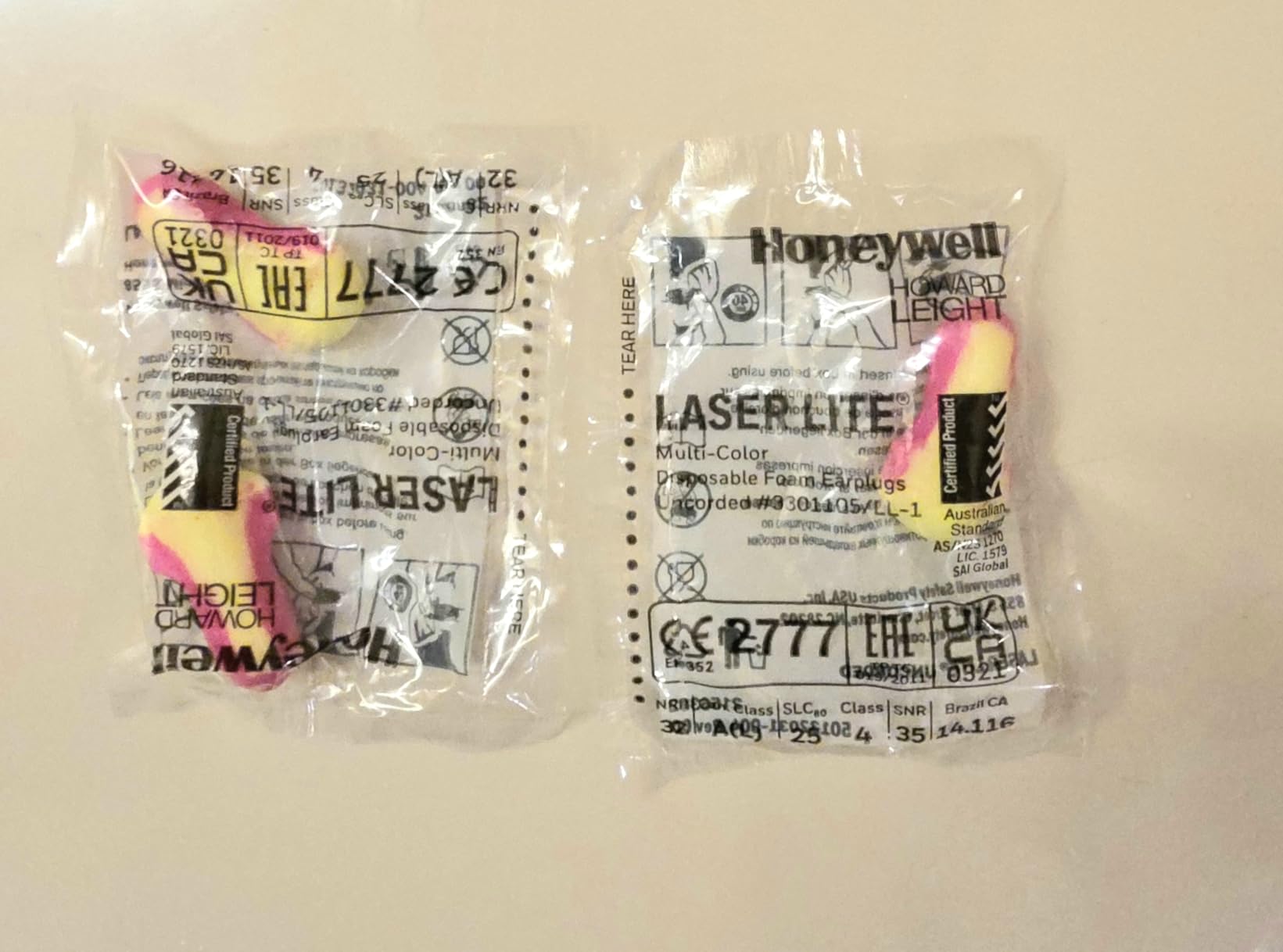 Howard Leight by Honeywell - R-01204 Laser Lite High Visibility Disposable Foam Earplugs, Pack of 1 (50 Pairs),Yellow customer photo 2