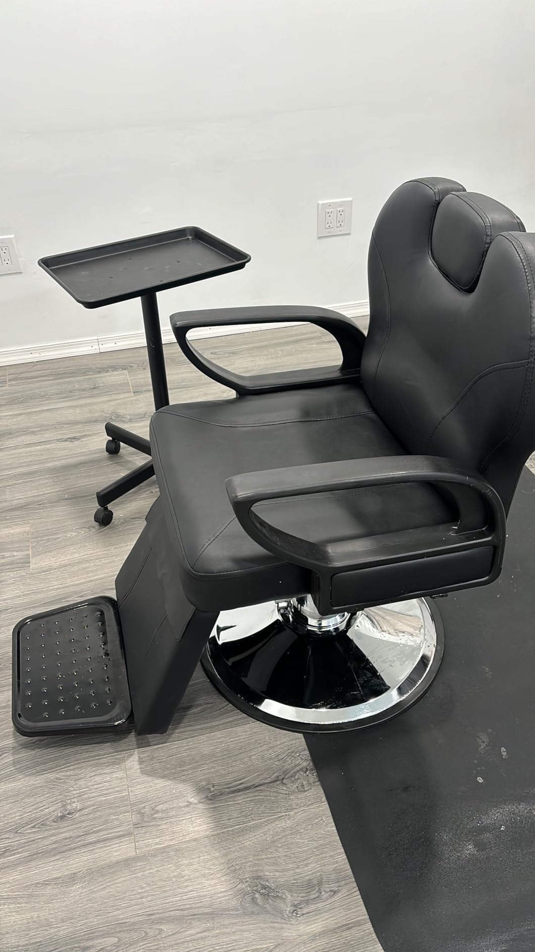 Artist hand Barber Chair Reclining Salon Chair for Hair Stylist, Black customer photo 1