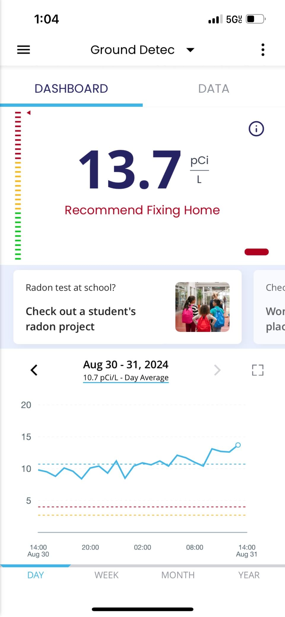 Ecosense Continuous Home Radon Monitor, Wi-Fi Connected, App Enabled, EQ100 customer photo 1