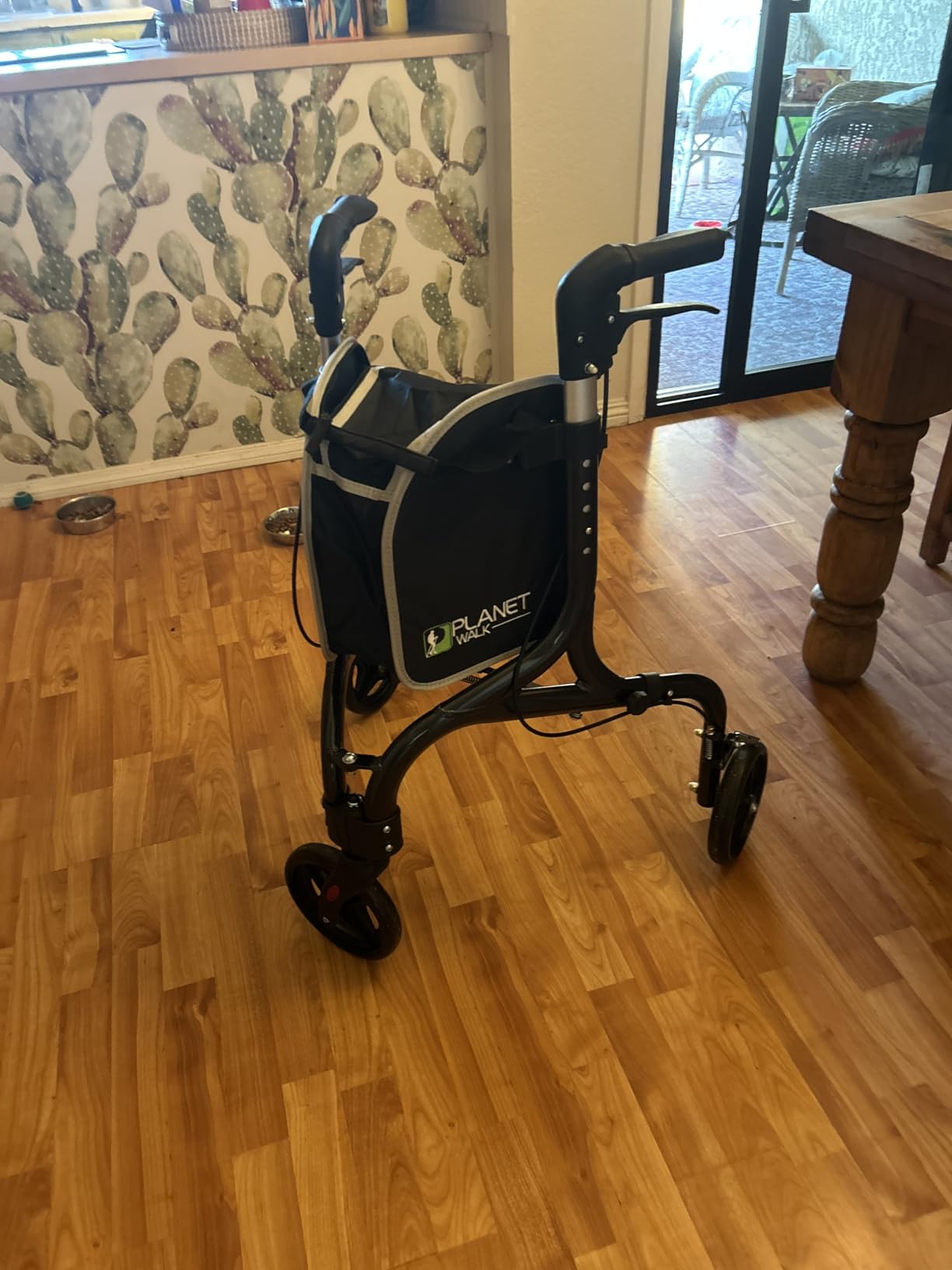 PLANETWALK Premium 3 Wheel Rollator Walker for Seniors – Ultra Lightweight Foldable Aluminum Mobility Aid with Height Adjustable Handle and 7.5 Inch Wheels, Brilliant Red customer photo 1