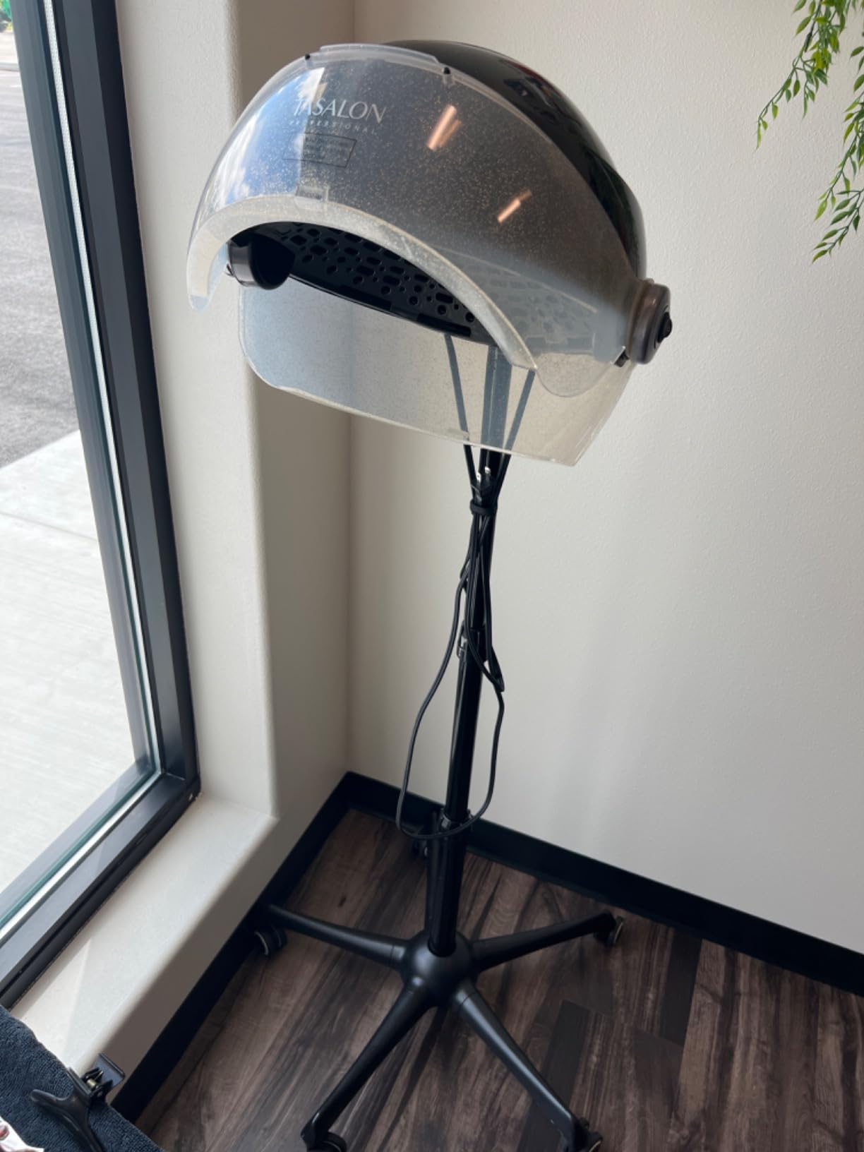 TASALON Ionic Hooded Hair Dryer - 1875W Bonnet Dryer with 3 Temperature Settings - Portable Standing Dryer for Home and Salon customer photo 1