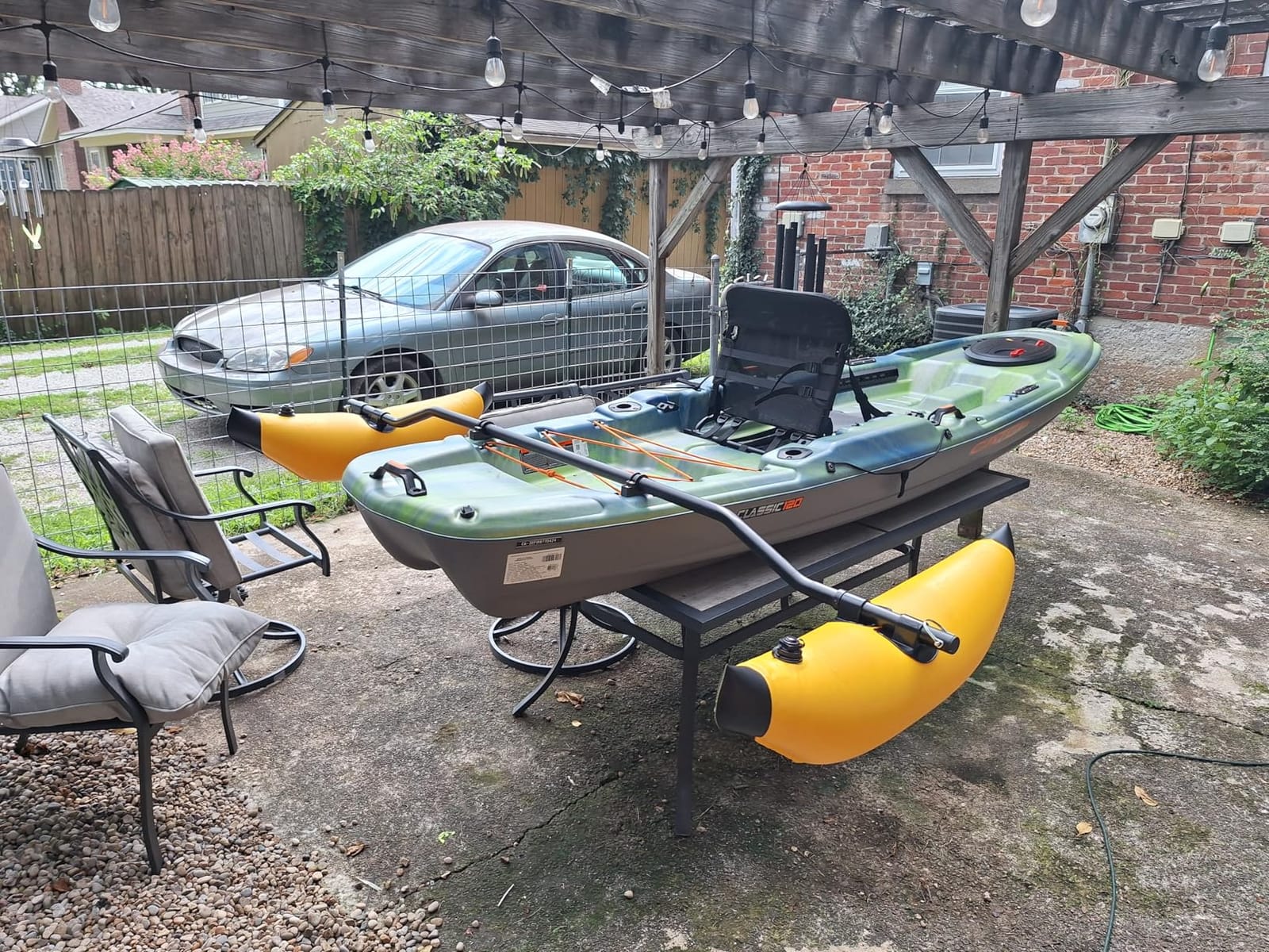 Kayak Outrigger Stabilizer,Portable PVC Higher Stability Kayak Outrigger Kit,Three Colours to Choose Inflatable Kayak Stabilizer,Easy to Install,for Floating Balancing Boat customer photo 2