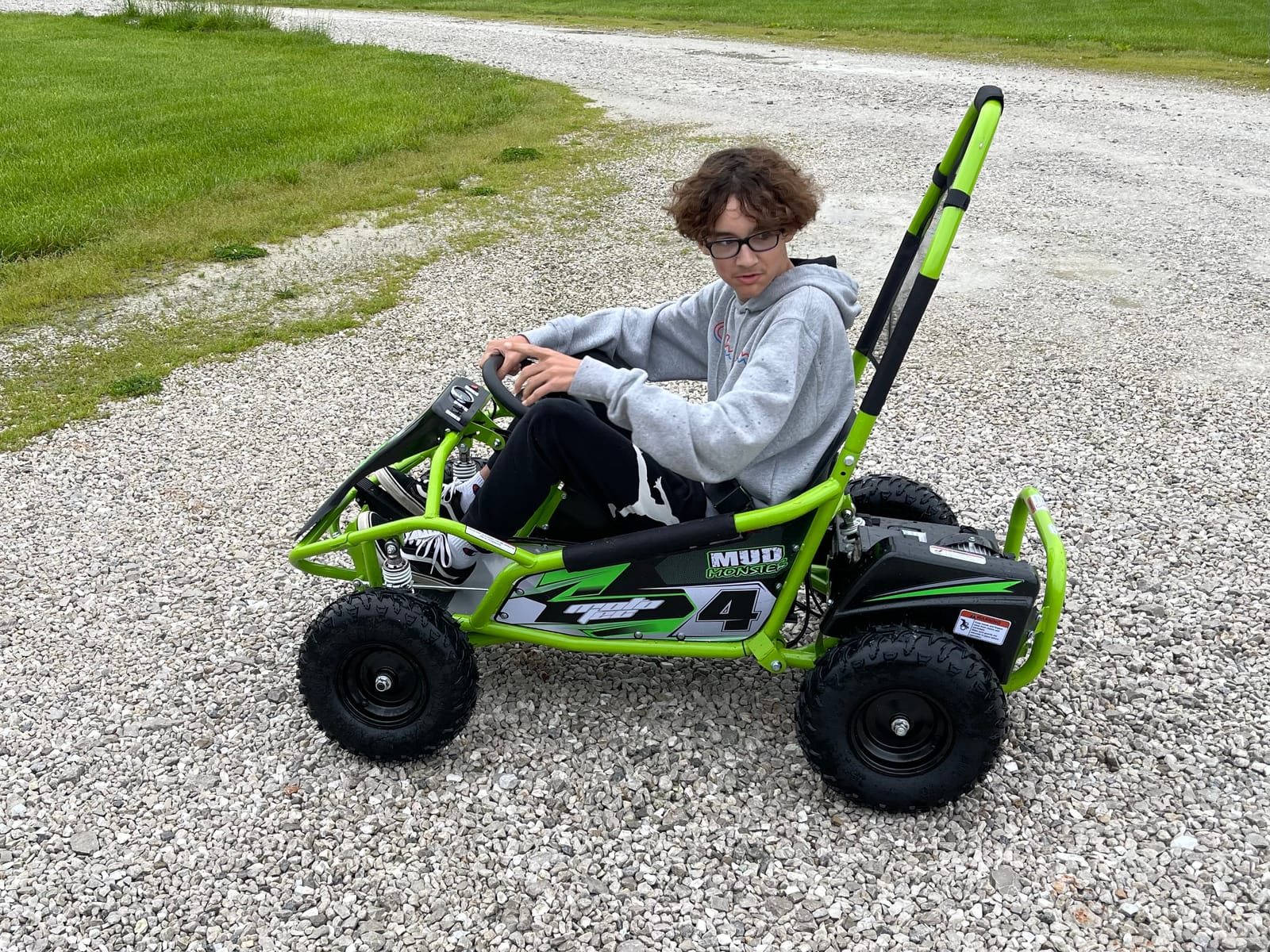 MotoTec Mud Monster Kids Electric 48v 1000w Go Kart Full Suspension customer photo 2