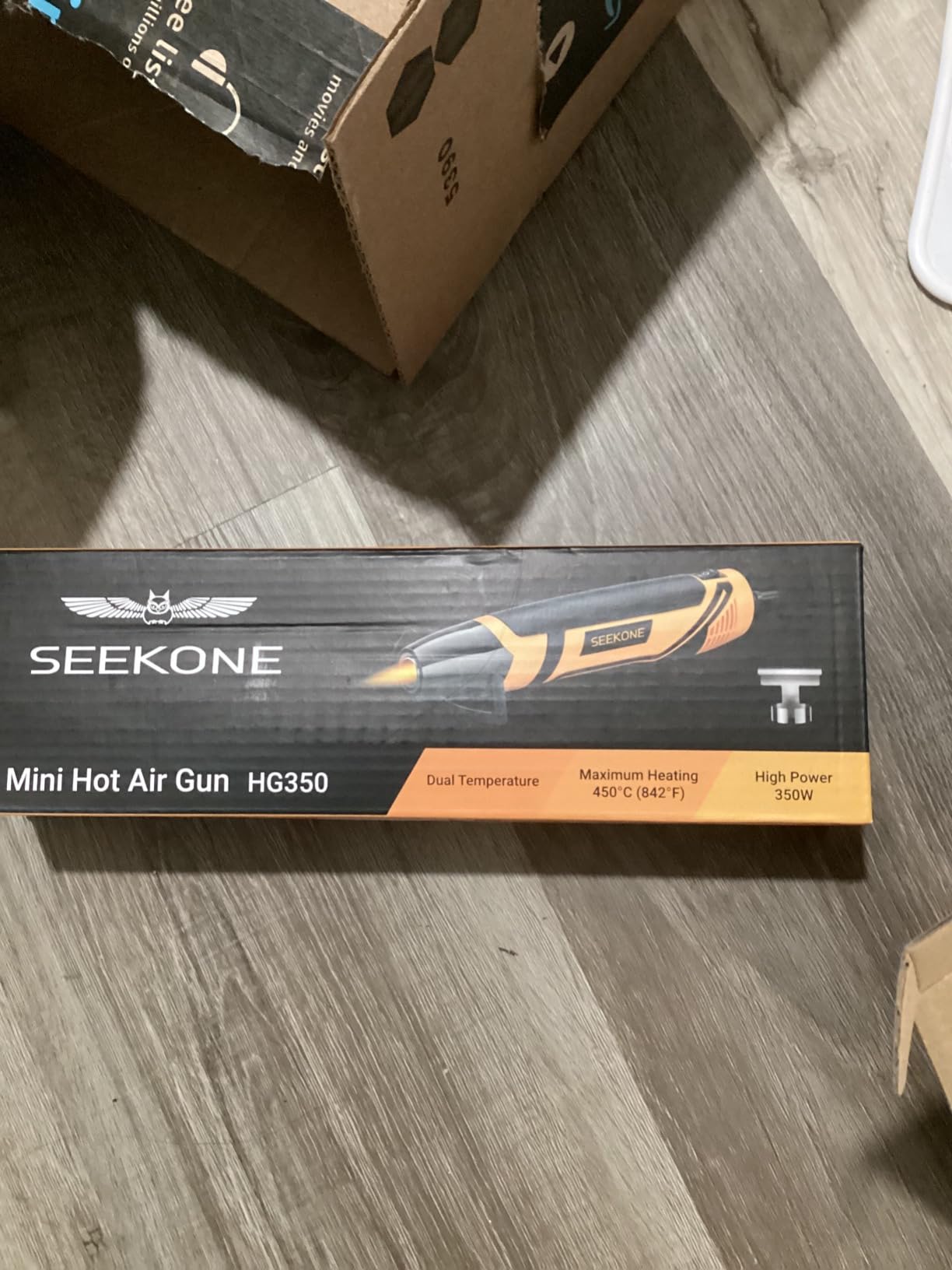 SEEKONE 350W Mini Heat Gun with 2-Temp Settings 842℉ & 500℉ customer photo 2