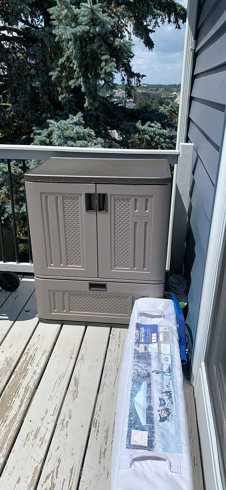 Suncast Base Storage Cabinet, Lockable Single-Drawer Organizer, Platinum customer photo 2
