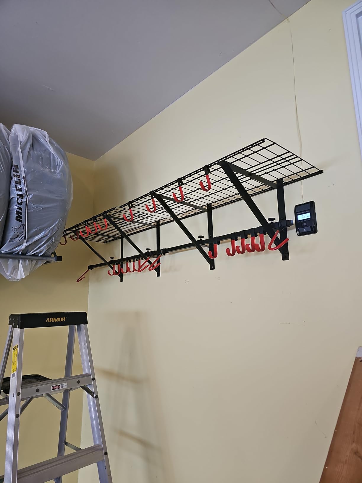 PLKOW Garage Wall Shelving with Bike Hooks, Adjustable Storage Rack customer photo 1