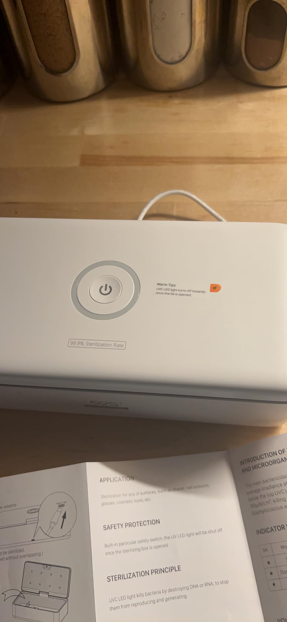 UV Light Sanitizer Box, UVC Phone Sanitizer Box for Smartphone,Jewellery and Household Items customer photo 1