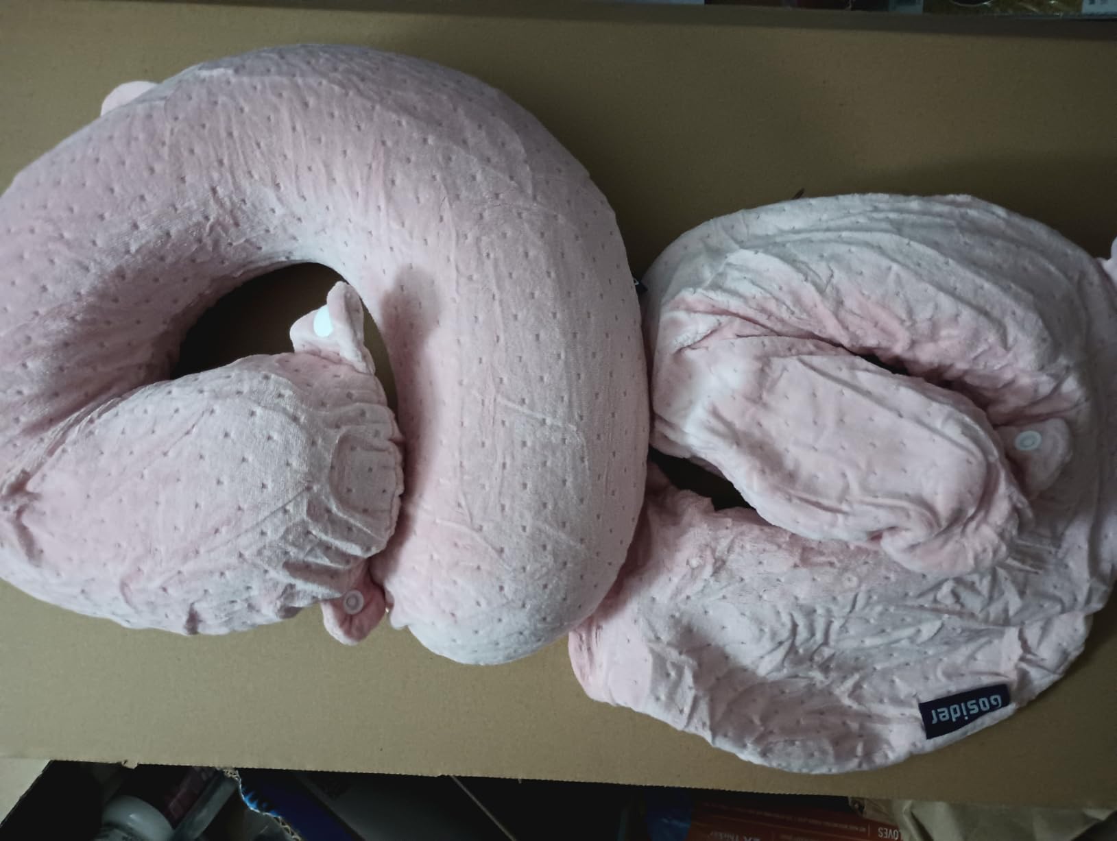 Neck Pillows for Sleeping, Memory Foam Travel Pillow, Pink customer photo 1