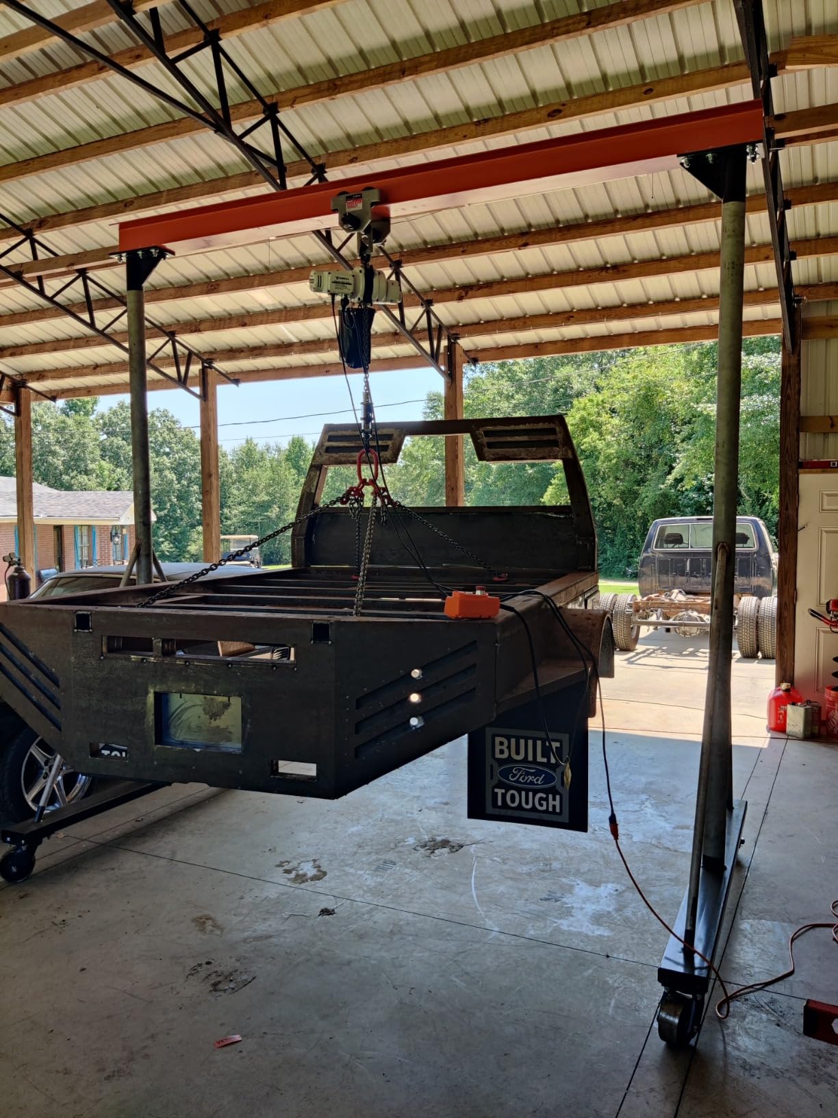 ANBULL 2200lbs Electric Chain Hoist, 110V Single Phase Overhead Crane Hoist, w 10 ft FEC DT Grade Carburized Double Chain, Two 360° Rotatable Hook, for Garage Ceiling(1Ton) customer photo 2