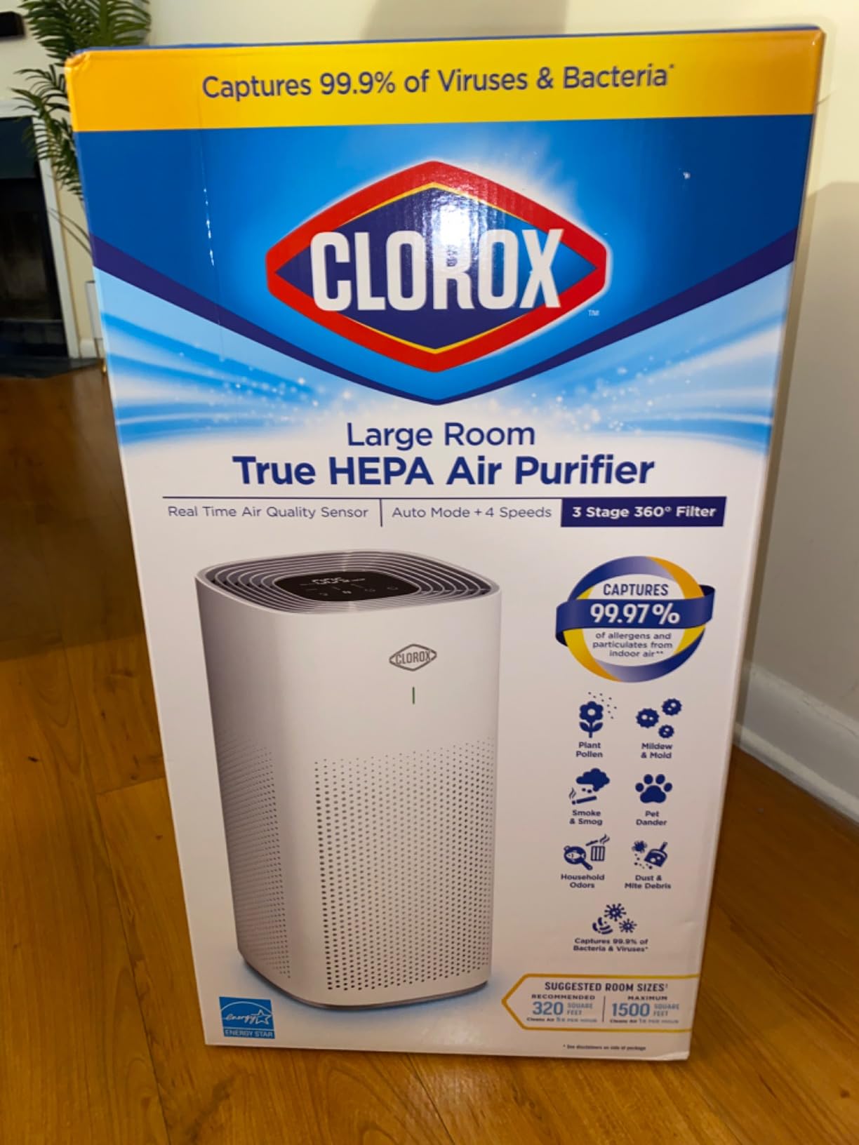 Clorox Large Room HEPA Air Purifiers for Home With True HEPA Filter customer photo 1