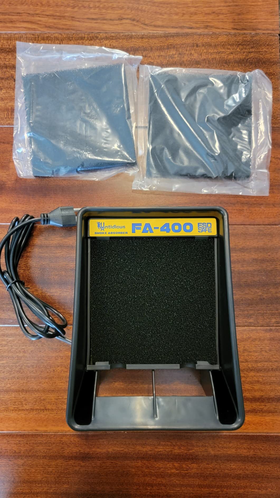 Antidious Fume Extractor Anti-ESD Solder Smoke Absorber Portable Filter for Soldering DIY Fan Extraction Equipment with Spare Activated Carbon for Brazing Welding Soldering, Fume Prevention Remover customer photo 2