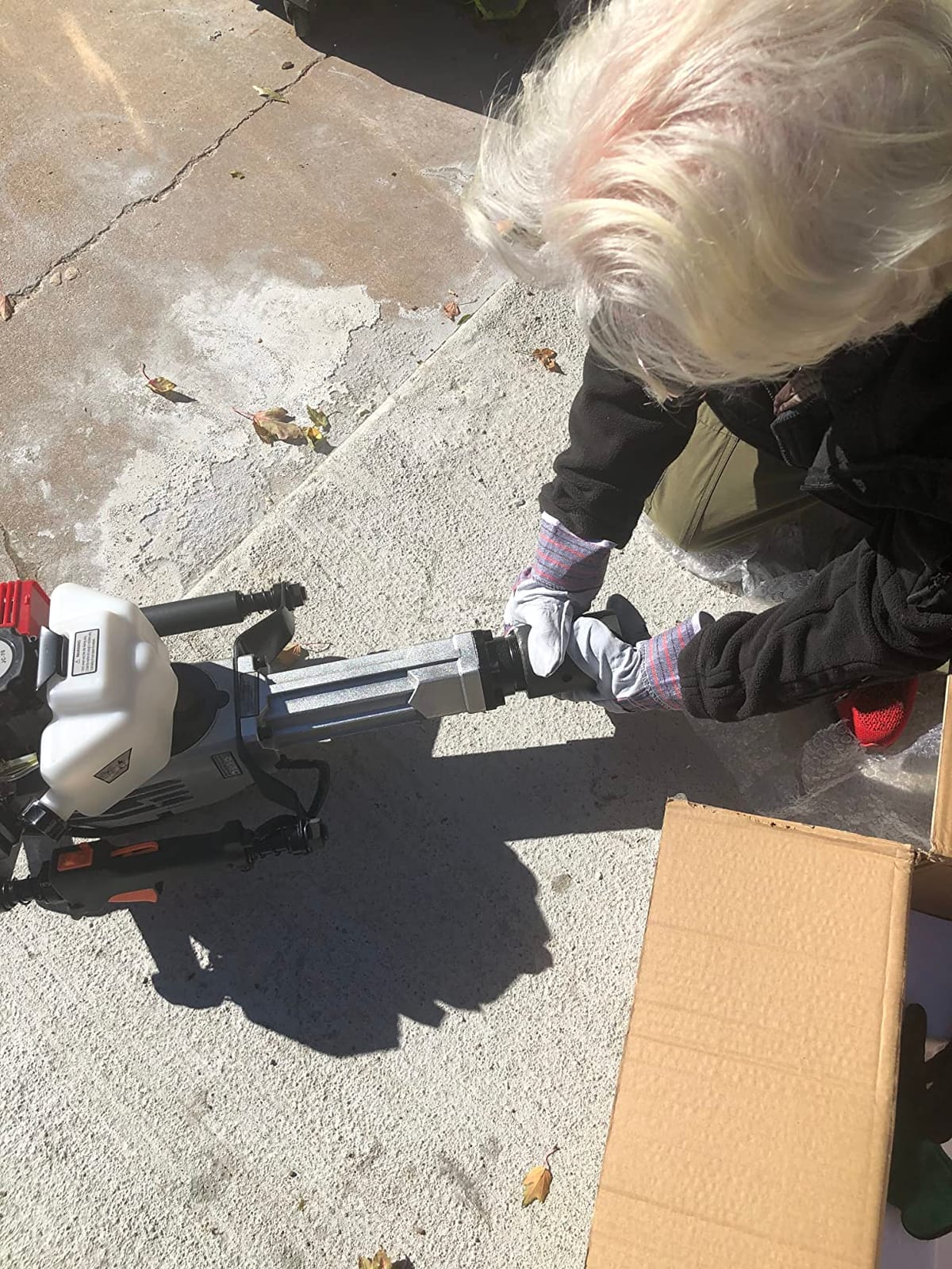 52cc Gas T Post Driver, 1900W 2 Stroke Fencing Tool with 2 Sleeves customer photo 2