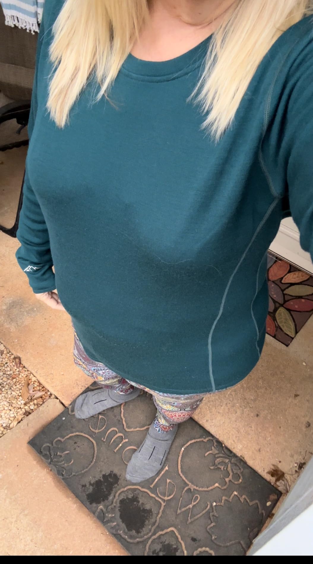 100% Merino Wool Base Layer Women - Long Sleeve Thermal Shirt with Socks customer photo 1
