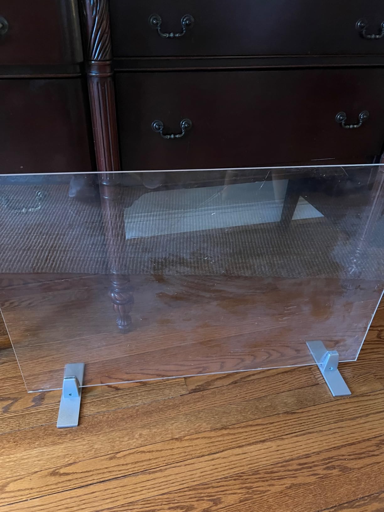 Plexiglass Table Top Sneeze Guard – Desk Divider for Students, Office, Transactions – Acrylic Shield | (24