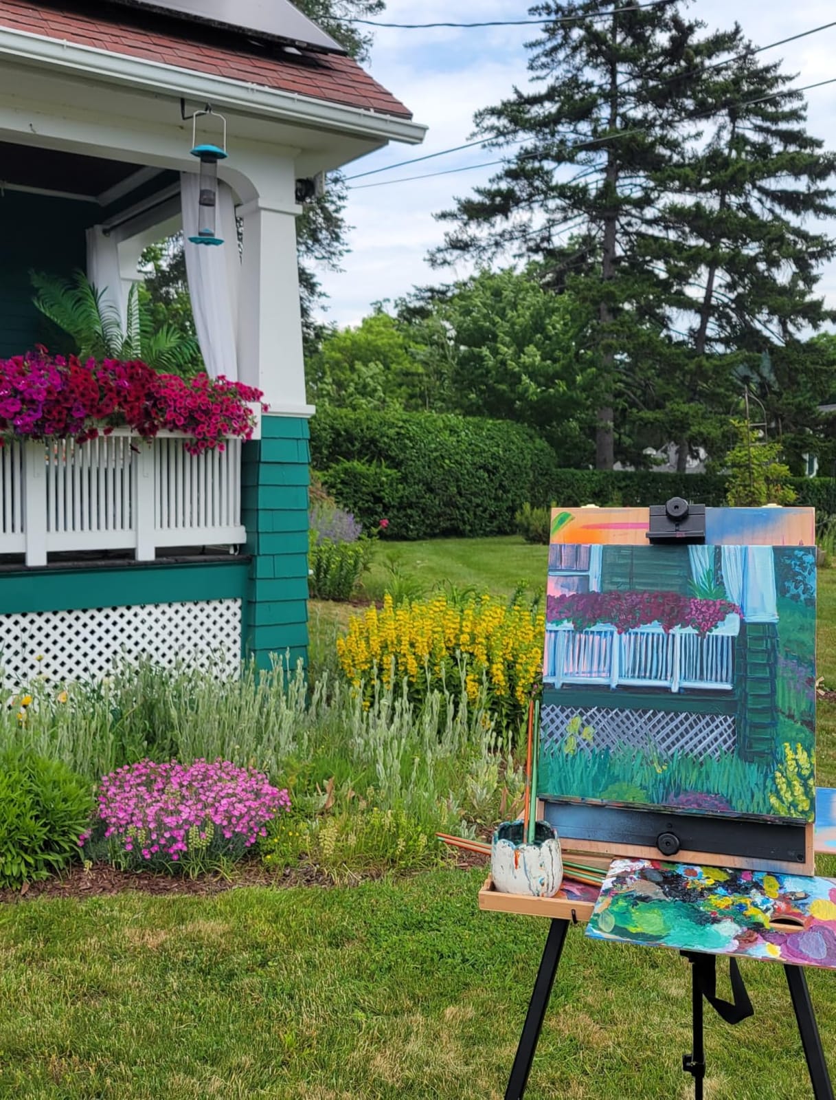 Falling in Art Large French Style Easel, Portable Field & Studio Sketchbox customer photo 1