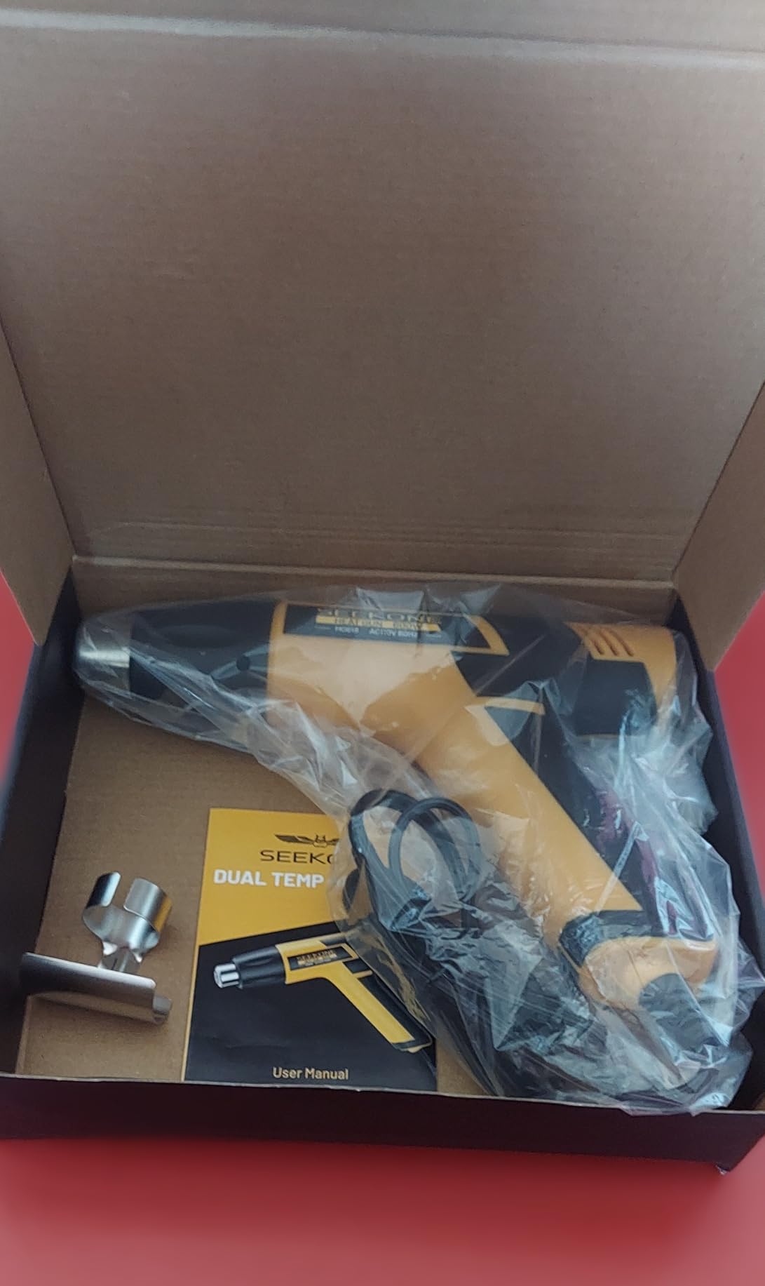 SEEKONE 600W Mini Heat Gun 2-Temp 572℉&932℉ Overheat Protection 4.9Ft Cord customer photo 1