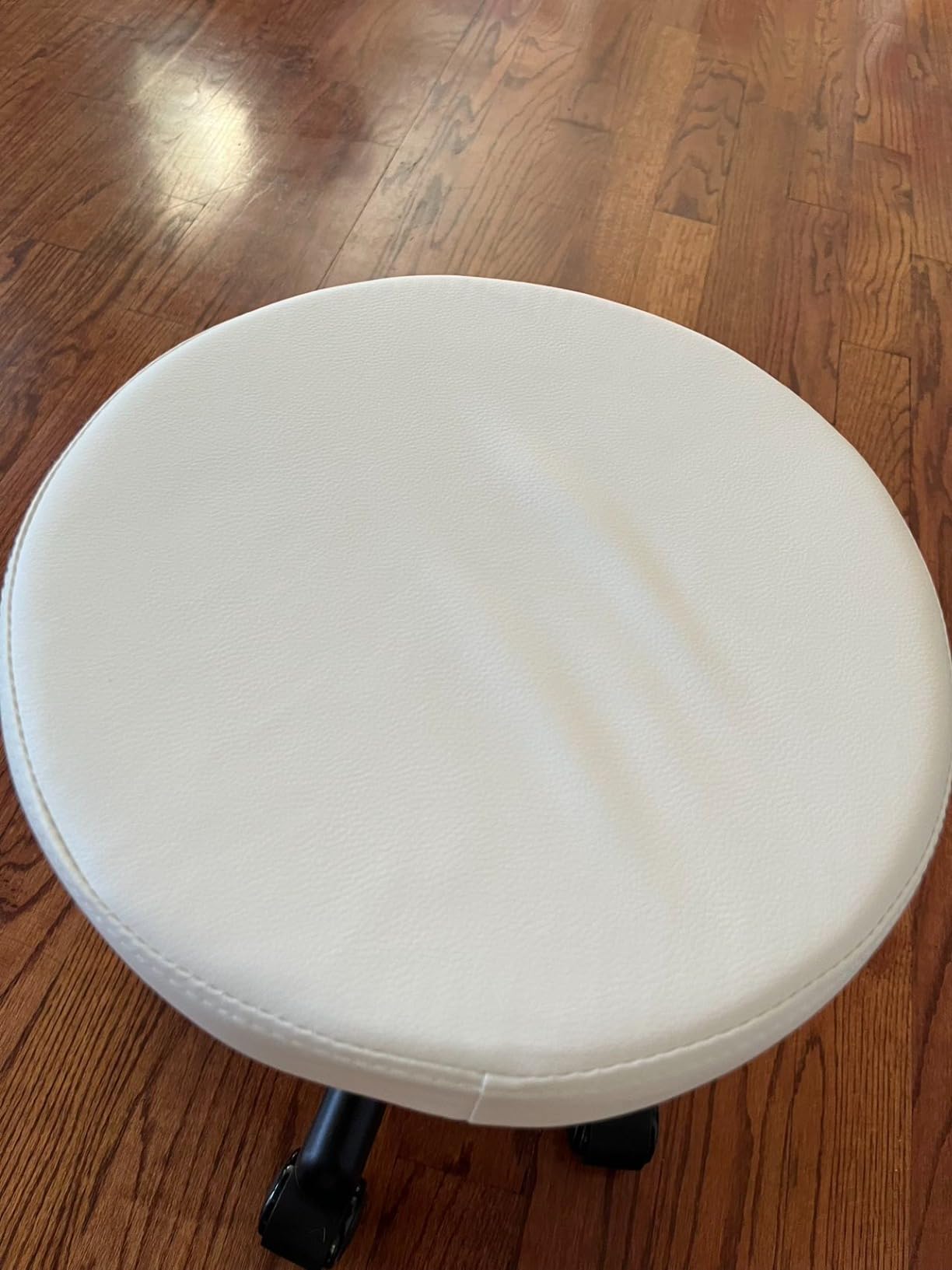 FURWOO Round Rolling Stool Height Adjustable Stool with Wheels for Spa Salon Massage Black customer photo 1