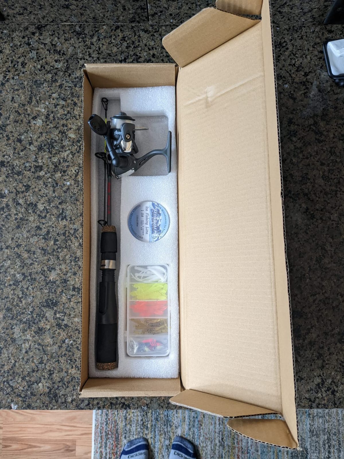 Aventik Ultralight Ice Fishing Rod and Reel Combo 26/28/30/32 inch Medium Light Fast Action Multi-Species Ice Fishing Combos for Walleye Perch Panfish customer photo 2