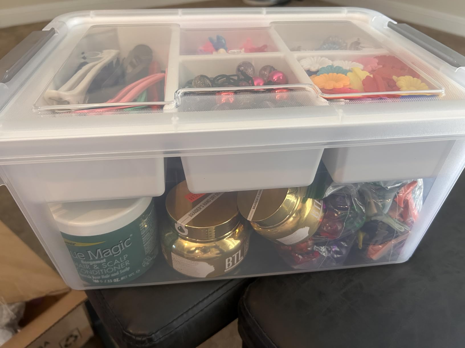 Citylife 17QT Clear Craft Organizers and Storage Box with Removable Tray customer photo 2