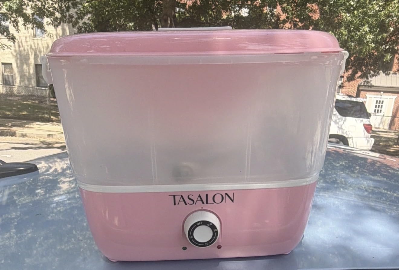 TASALON Hot Towel Steamer for Facials, Hot Towel Warmer Quickly Heats Up in 5 Minutes, Portable Towel Machine Fits 16 Mini Towels, Salon Equipment Towel Warmer for Facials, Spa, Massage, Pink customer photo 2