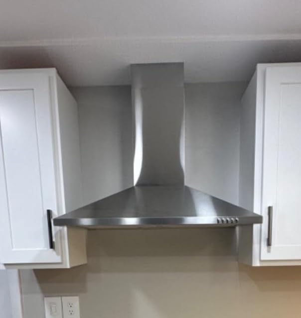 SNDOAS Range Hood 30 inch,Wall Mount Range Hood in Stainless Steel With Ducted/Ductless Convertible,Stove Vent Hood with Aluminum Filters,3 Speed Exhaust Fan,LED Light,Button Control customer photo 1