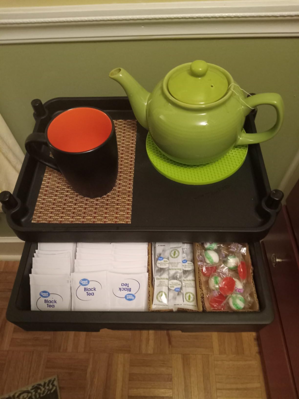 Calmootey 3-Tier Utility Cart with Drawer & Wheels, Storage for Home,Office customer photo 1