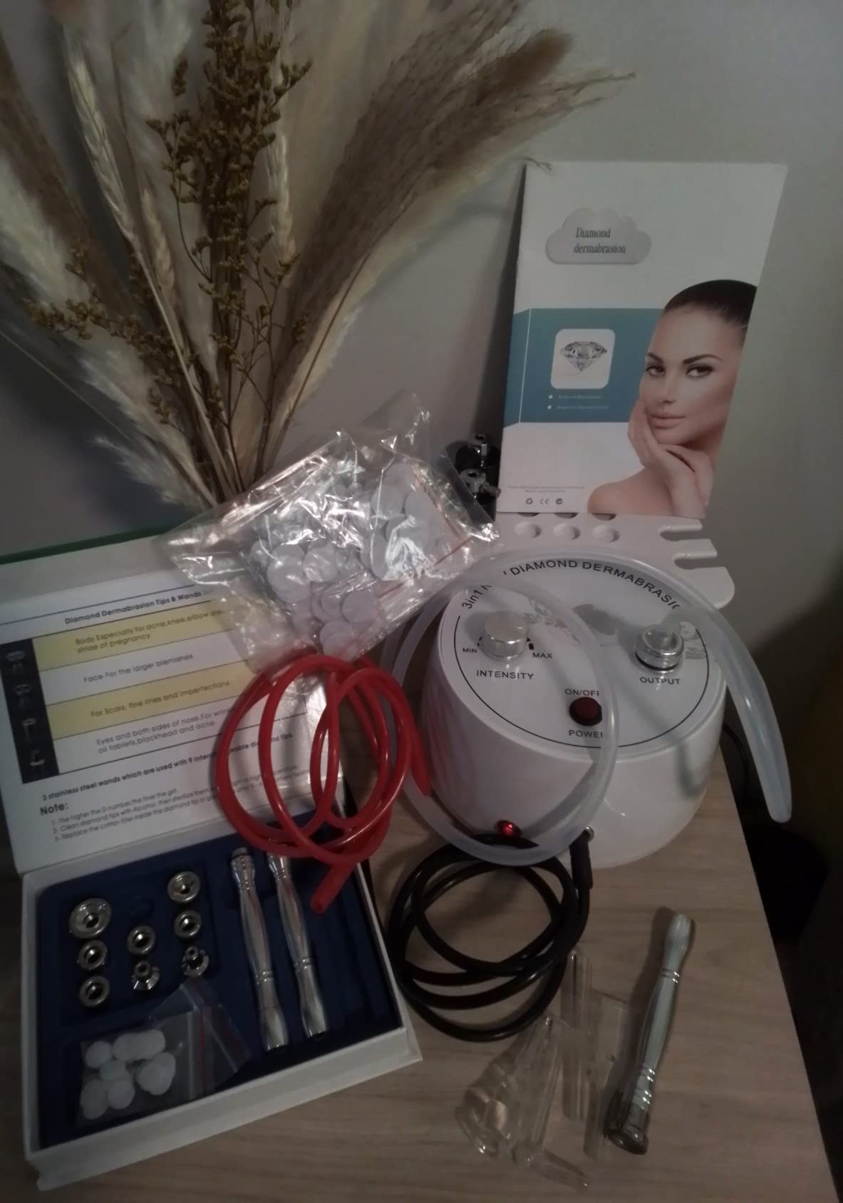 3 in 1 Diamond Microdermabrasion Machine, Professional Microdermabrasion Device with Vacuum Spray, Beauty Facial Skin Care Dermabrasion Equipment for Salon Personal Home Use customer photo 1