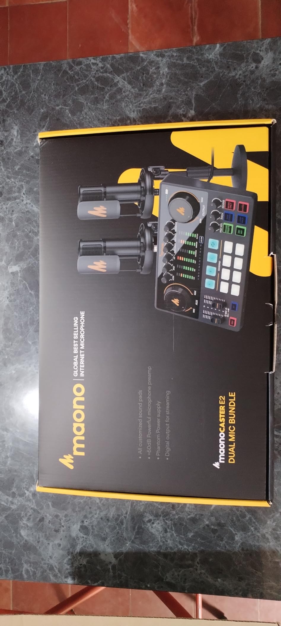 MAONO-MaonoCaster-Podcast Equipment Bundle for 2-includes All-in-one Audio Interface with Premium Mic Preamp, XLR Condenser Microphone, and 3.5MM Mic for Podcast Recording, Streaming, DJ (AME2 Duo) customer photo 1