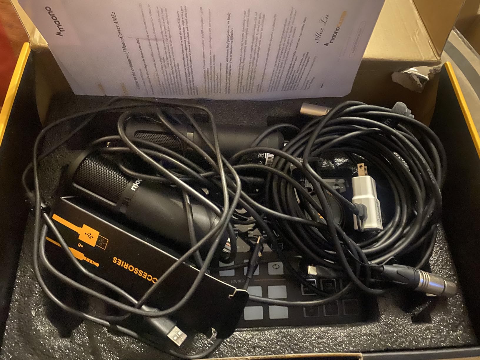 MAONO-MaonoCaster-Podcast Equipment Bundle for 2-includes All-in-one Audio Interface with Premium Mic Preamp, XLR Condenser Microphone, and 3.5MM Mic for Podcast Recording, Streaming, DJ (AME2 Duo) customer photo 2