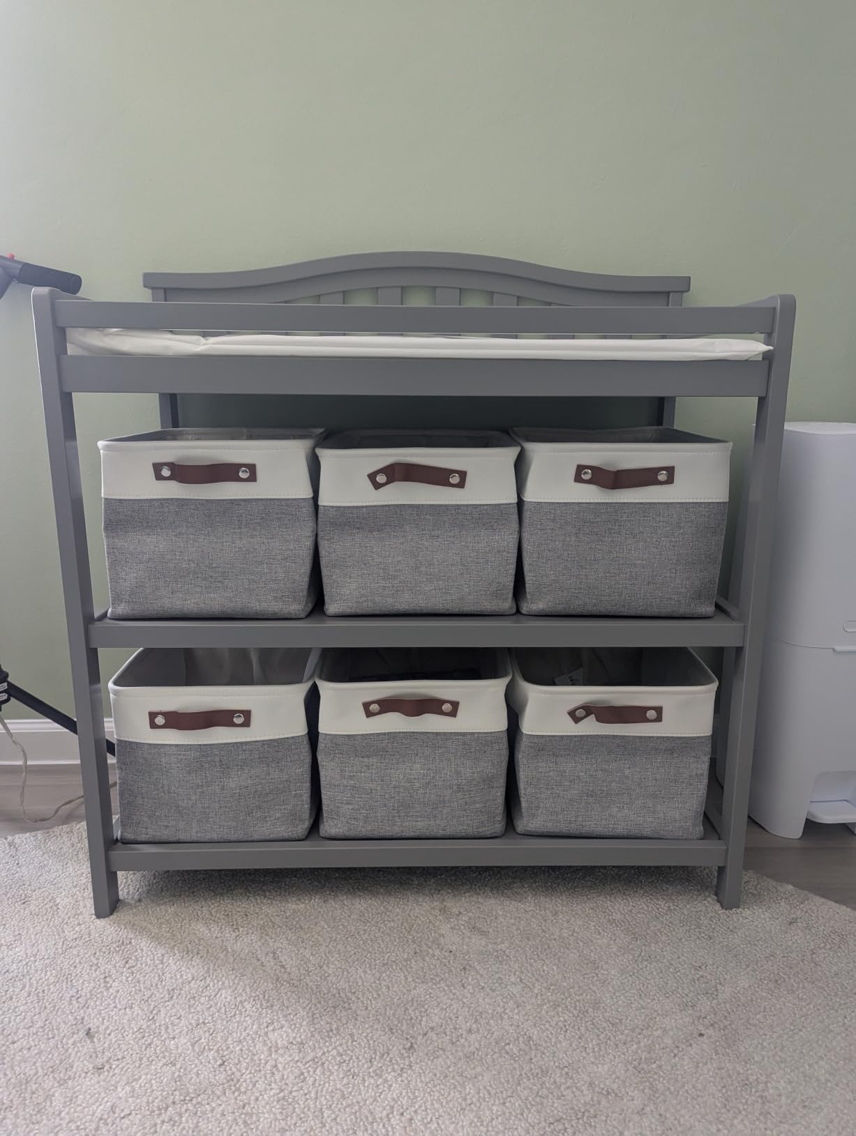 OrganiHaus 15x11in Canvas Storage Baskets 3 Pack - Fabric Bins for Shelves customer photo 1