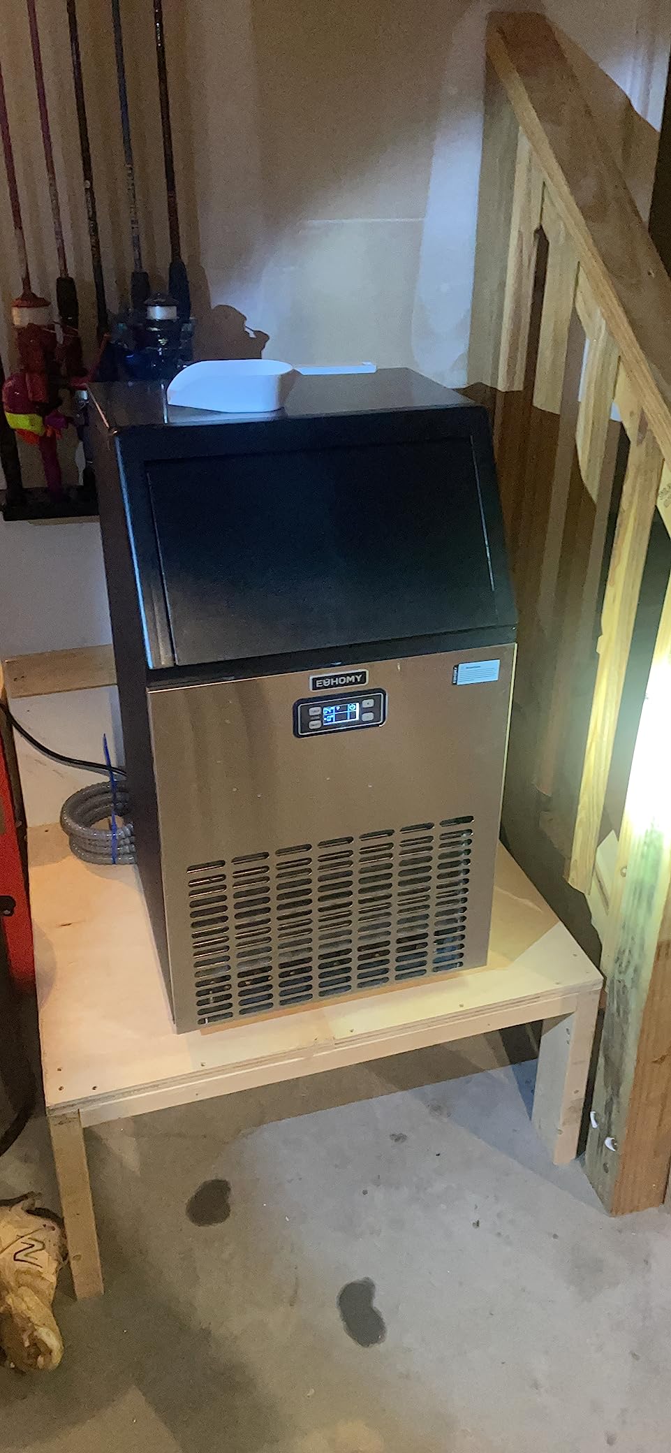 EUHOMY Commercial Ice Maker Machine - 100lbs Daily Production, 33lbs Ice Storage, Stainless Steel Freestanding & Under Counter Ice Maker, Ideal Ice Maker for Home/Bar/Restaurant/Outdoor Activities customer photo 1
