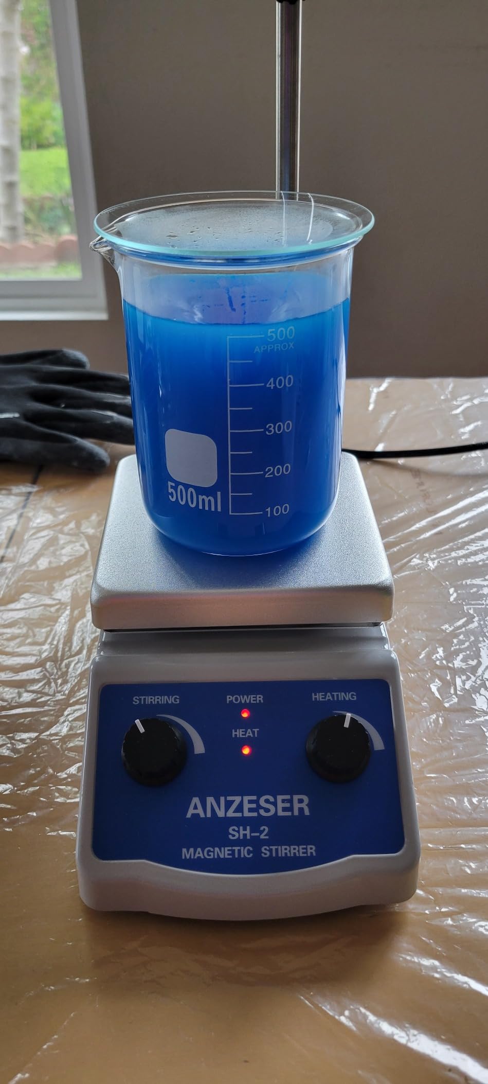 Magnetic Stirrer Hot Plate w/Stir Bar,100-2000rpm Magnetic Hotplate Stirrer customer photo 2