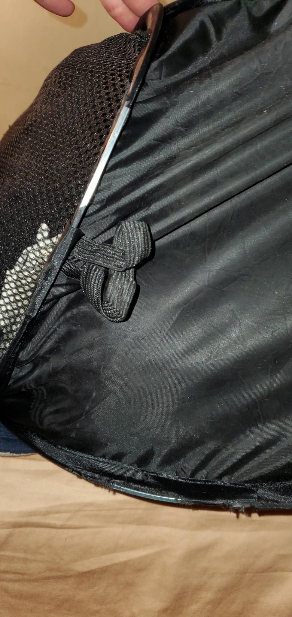 Pop Up Laundry Hamper, 70L Collapsible Mesh Basket with Side Pocket, Black customer photo 1