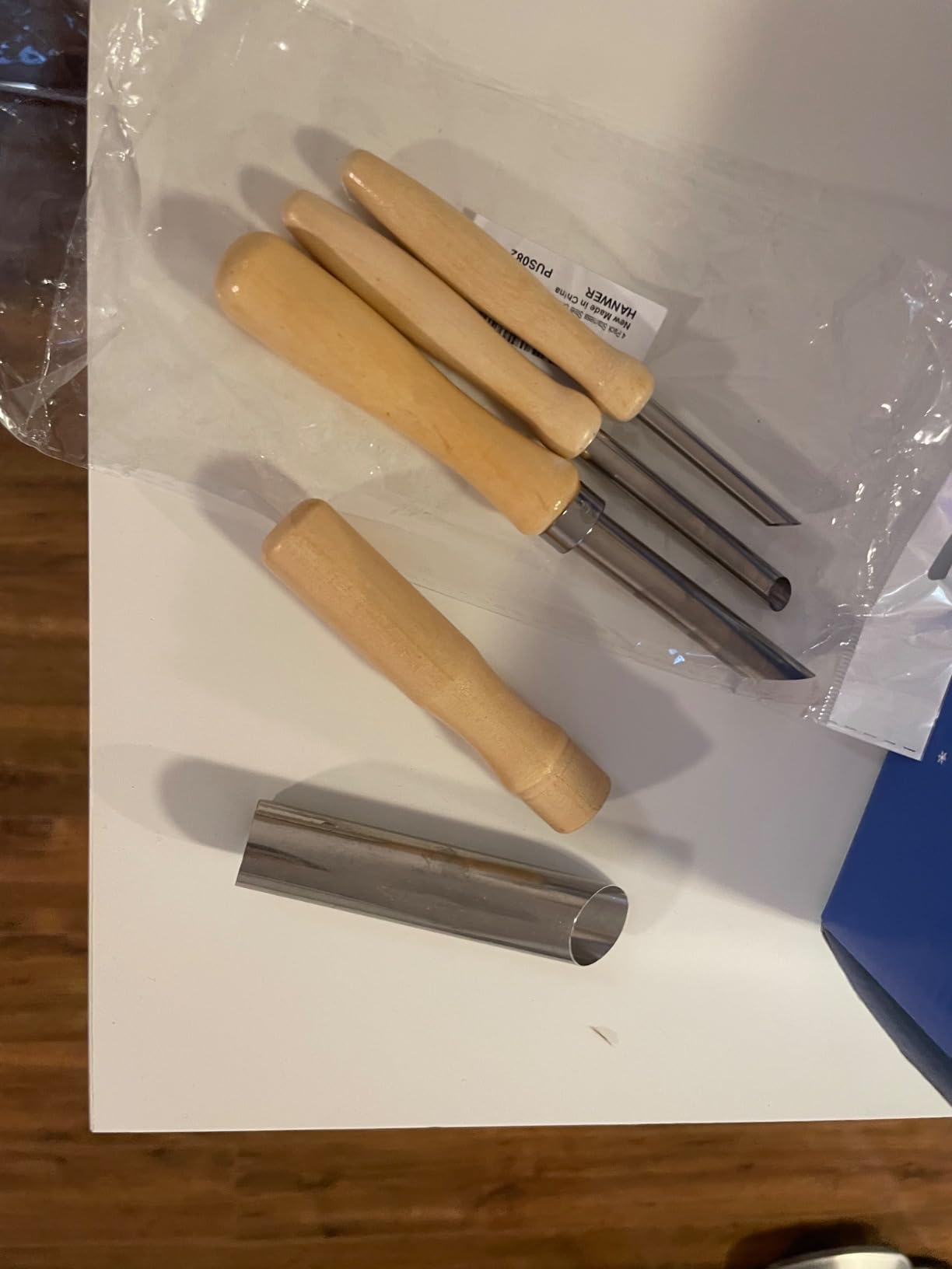 4 Pack Stainless Steel Circular Clay Hole Cutters, Wooden Handle Clay Tools for Drilling and Sculpture, Pottery Tools and Supplies customer photo 2
