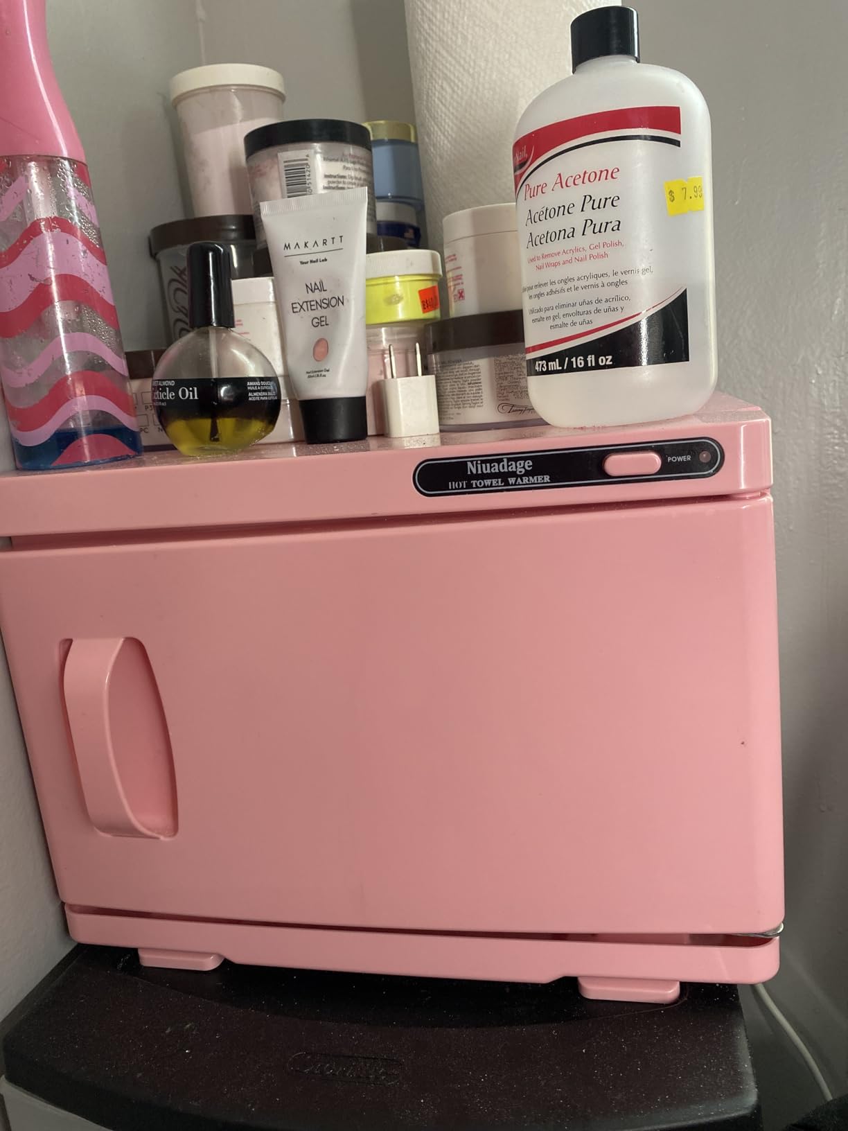Hot Towel Warmer Cabinet,Facial & Spa Towel Caddy Warmer-Pink customer photo 2