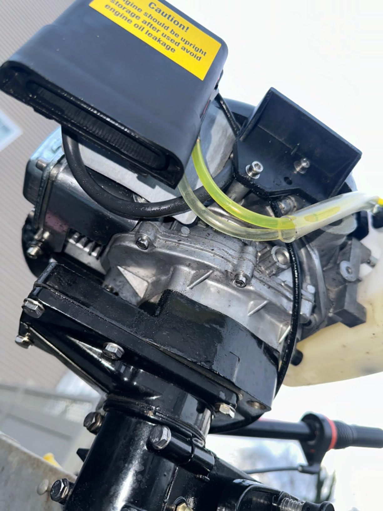 4HP 4-Stroke 52CC Outboard Motor Heavy Duty Fishing Boat Engine Air Cooling Air Cooling CDI System Manual Start Short Shaft 40CM Manual Tilt 5000rpm Clutch Control customer photo 1