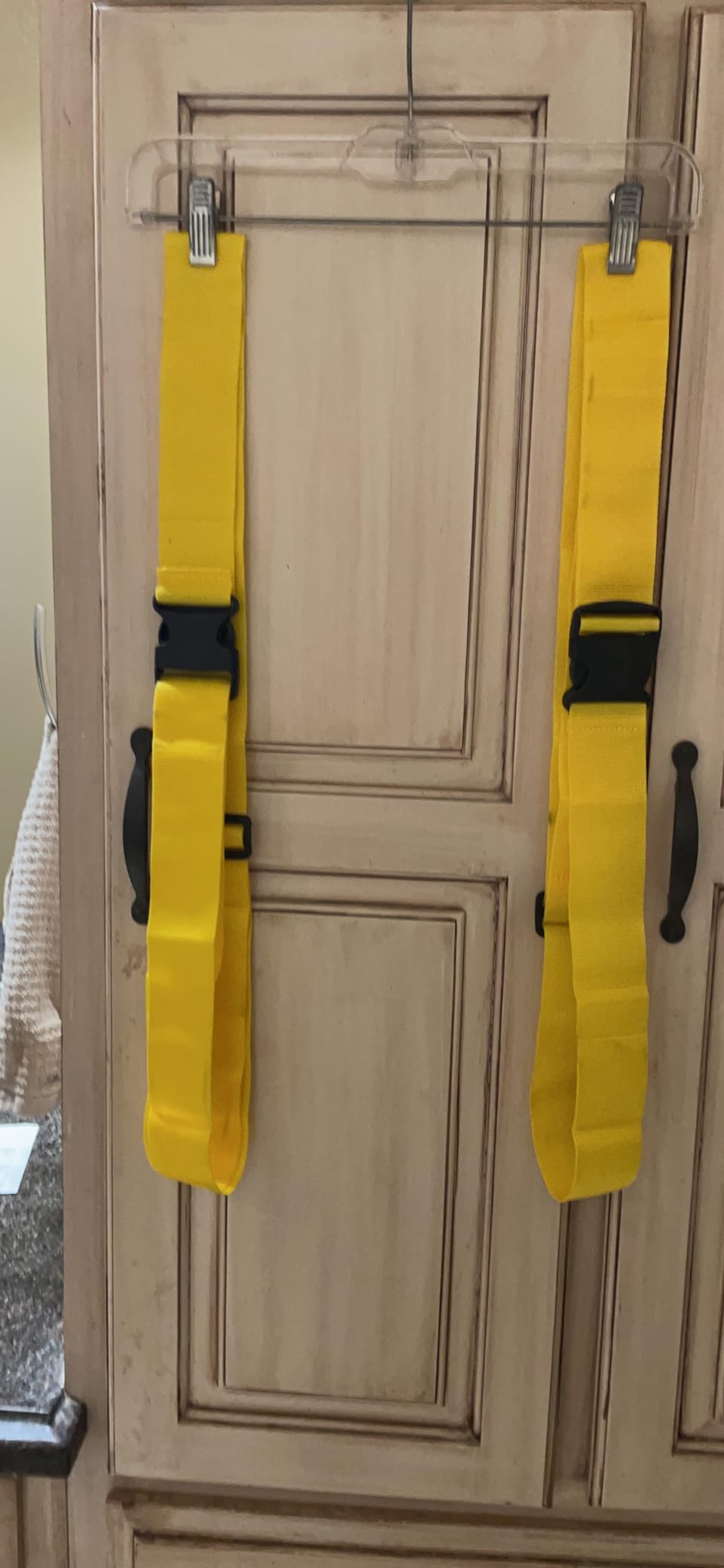2 Pack Suitcase Straps, Bright Color Adjustable Luggage Belts, TSA Approved (Black) customer photo 1