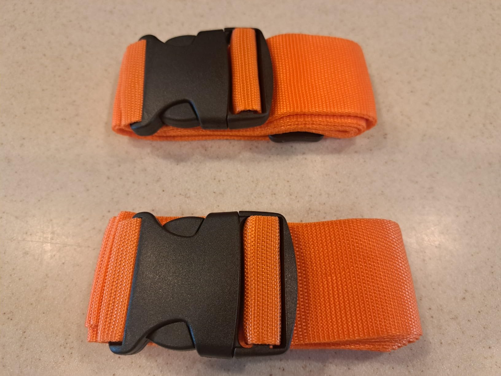 2 Pack Suitcase Straps, Bright Color Adjustable Luggage Belts, TSA Approved (Black) customer photo 2