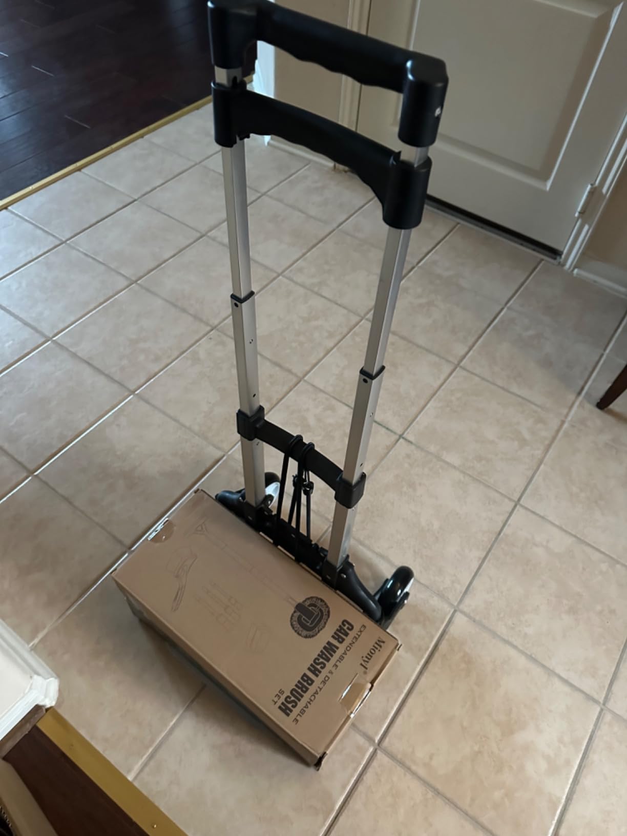 Electric Stair Climbing Dolly, Heavy Duty, Powered Stair Climber Dolly Cart with 6 Wheels Motor Powered for Furniture Logistics Warehouse, Yellow customer photo 1