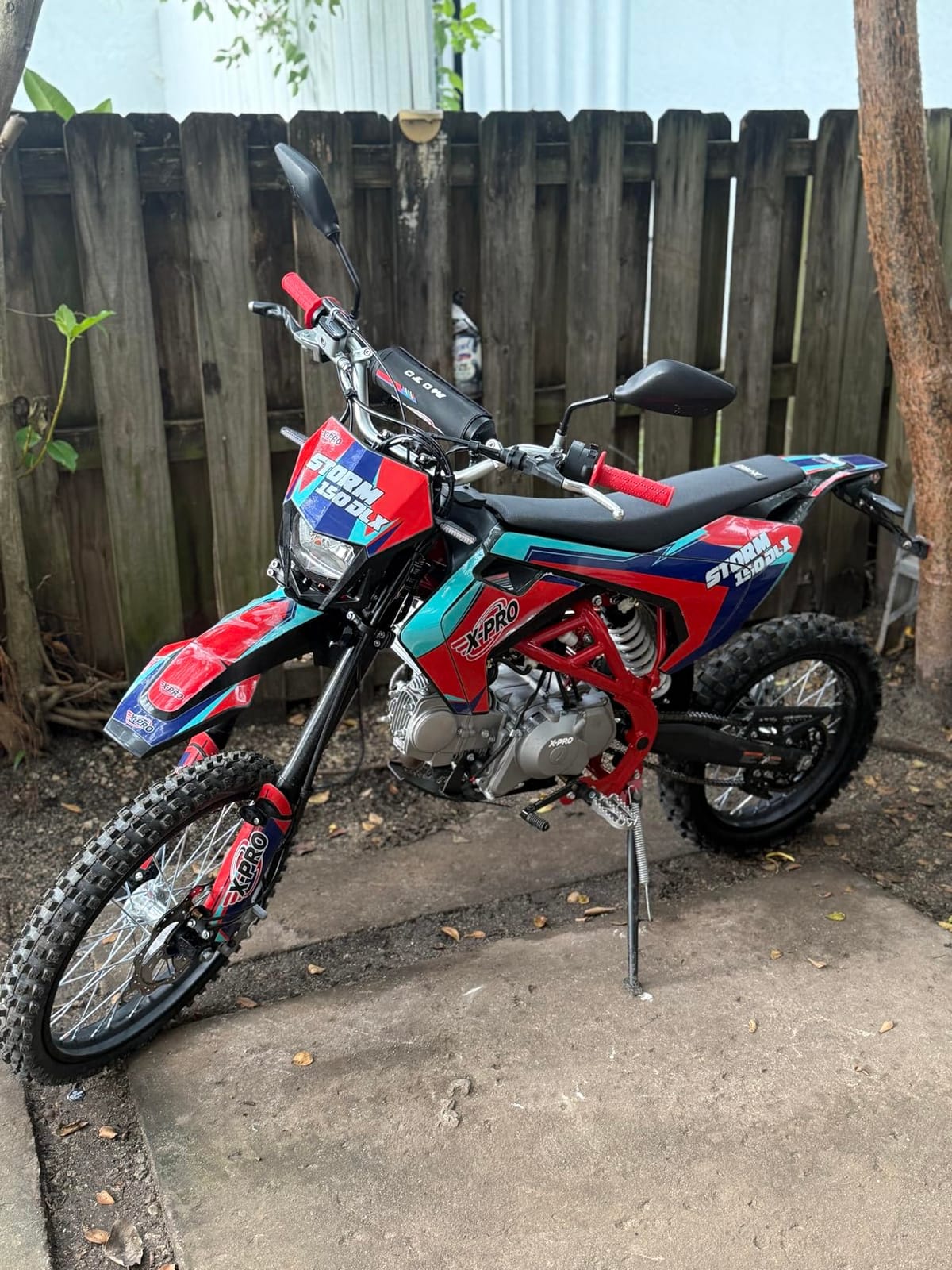 X-PRO 150 Dirt Bike Storm DLX 150 4-Speed Manual Transmission with All Lights, Electric/Kick Start, Big 19