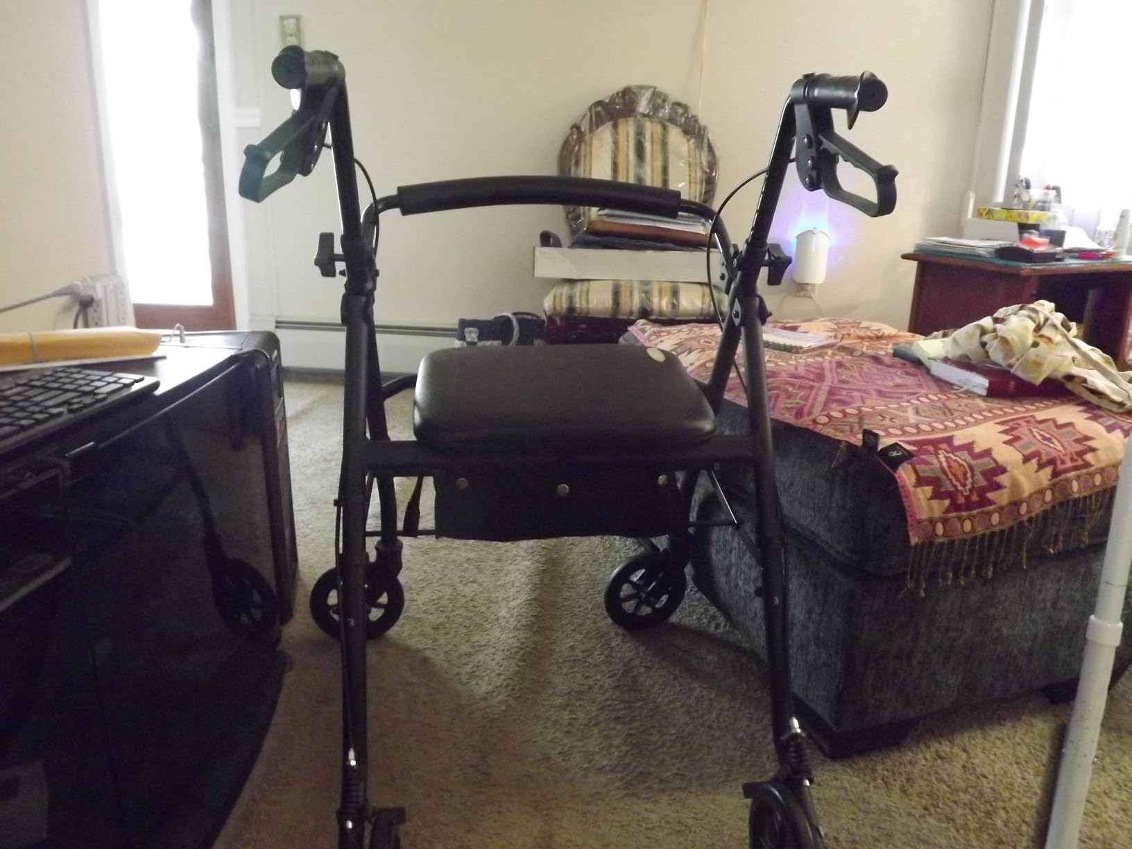 Vive Ultra Lightweight Rollator Walker with Seat - Foldable, Narrow customer photo 1