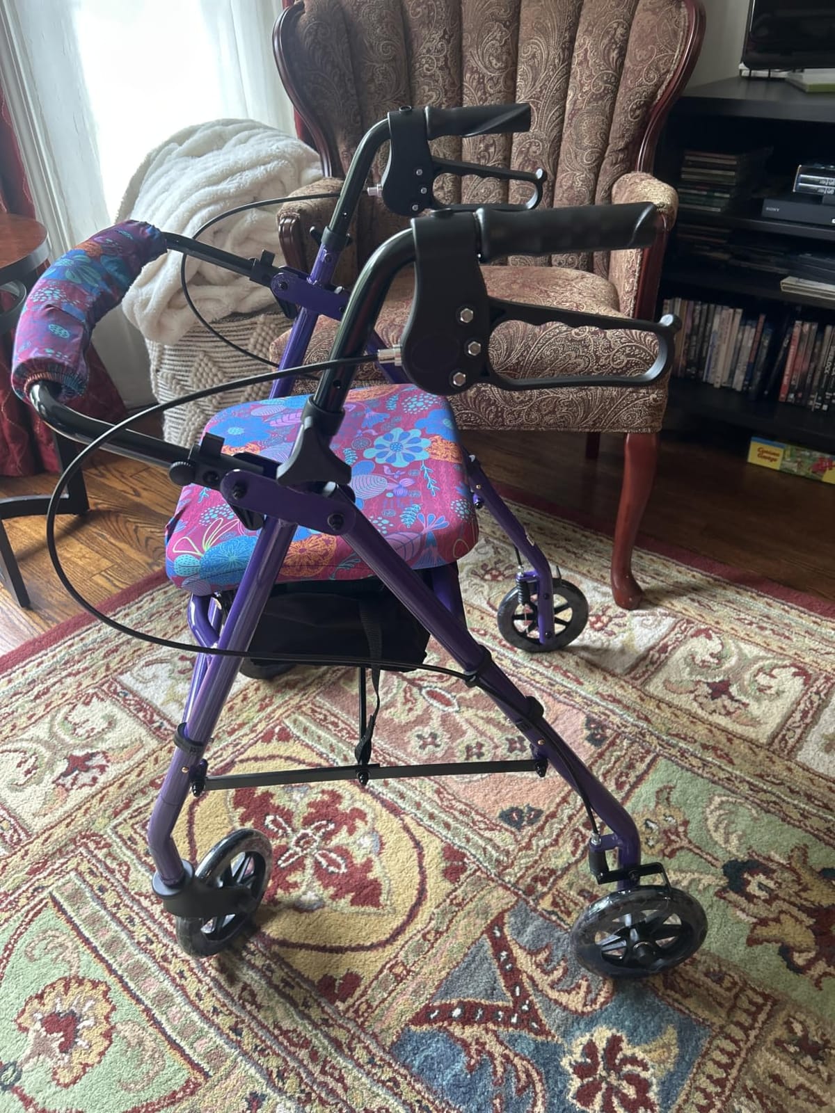 Vive Ultra Lightweight Rollator Walker with Seat - Foldable, Narrow customer photo 2